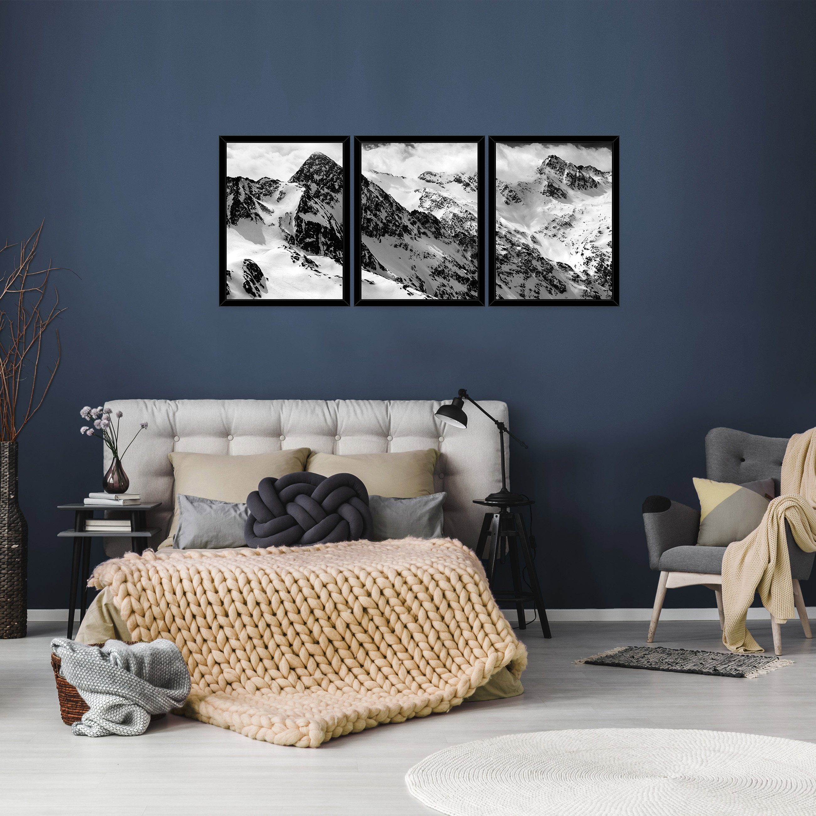 Wallarena Poster Set Mit Rahmen 3 Teilig Kunstdruck 3er Bilder Wandbilder W günstig online kaufen