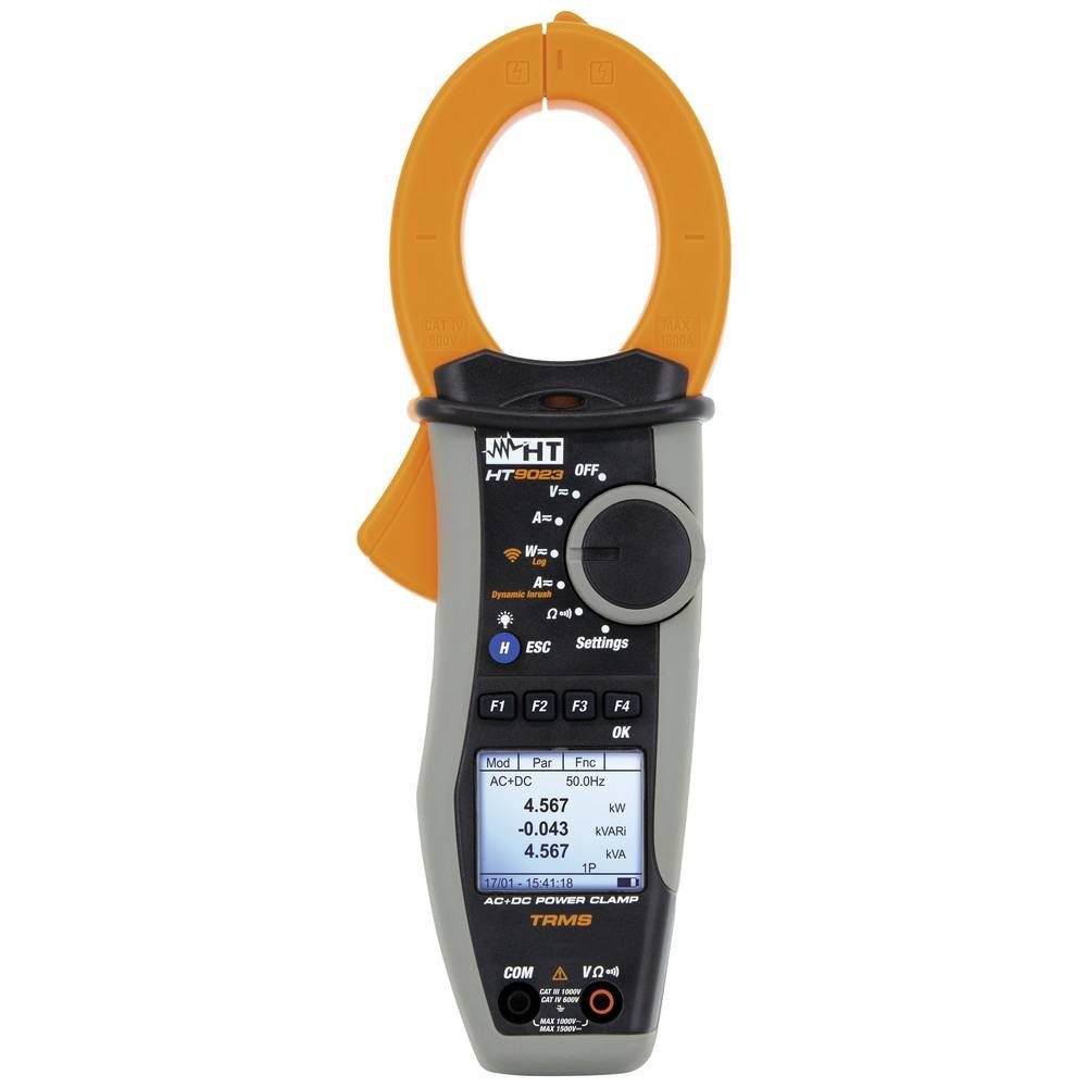 HT Instruments Multimeter TRMS Stromzange AC/DC 1000A mit Leistungsanalyse 1009023