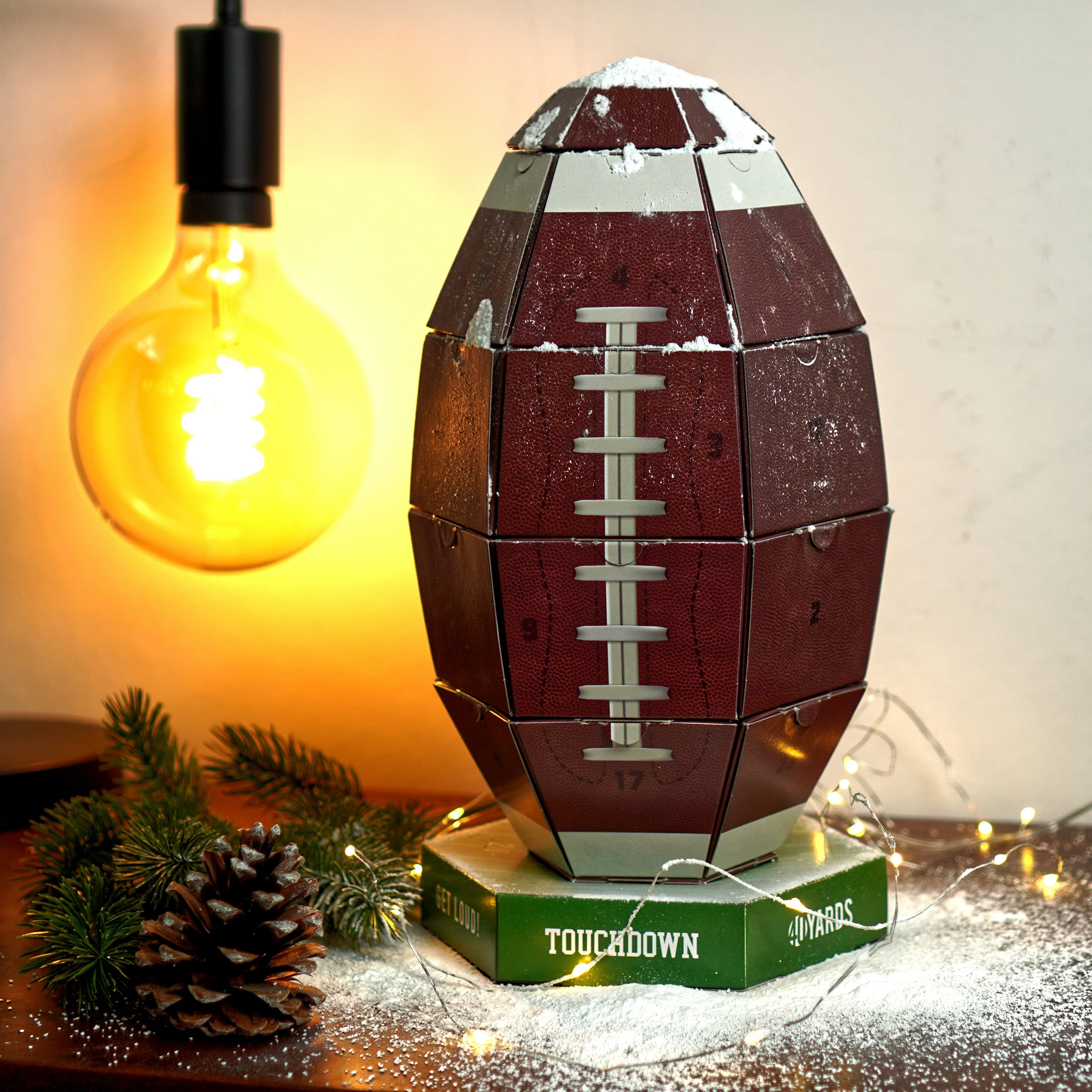 Portachiavi Football Americano 3D 40YARDS - Ciondolo In Metallo Mini Pallone Regalo Per Appassionati