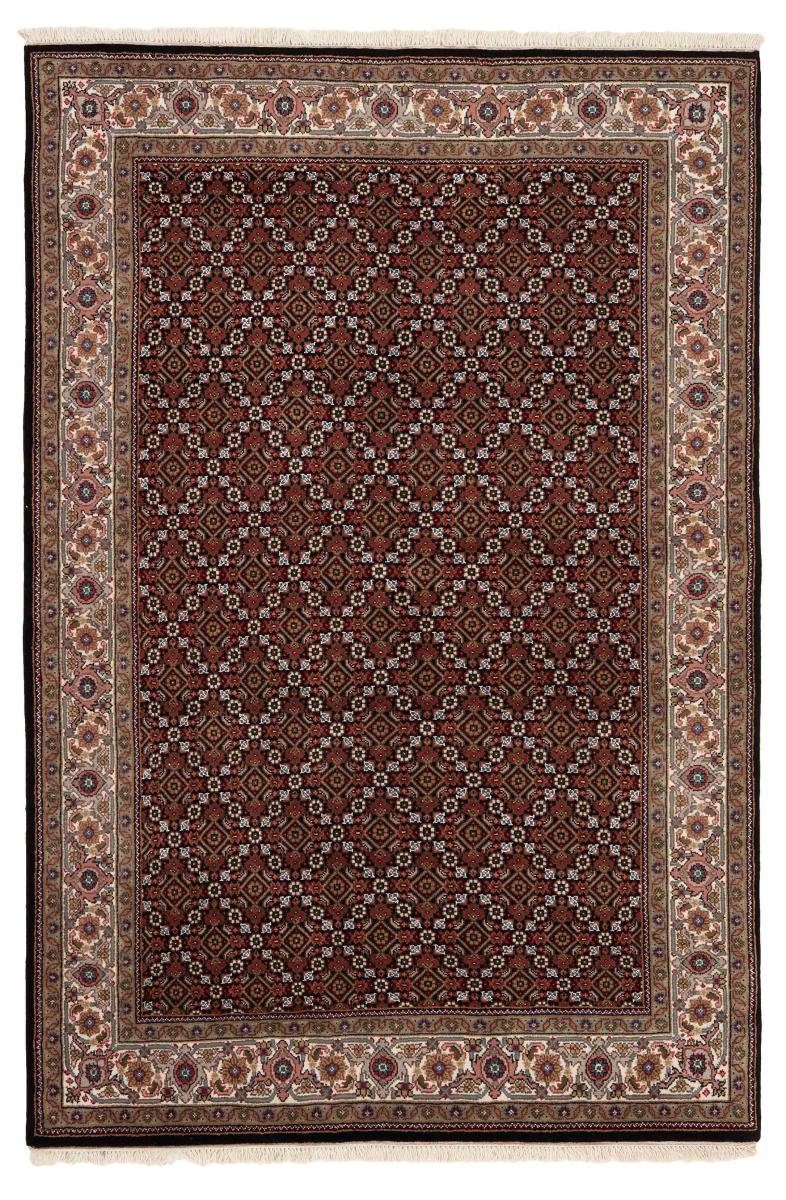 Orientteppich Indo Täbriz 134x198 Handgeknüpfter Orientteppich, Nain Trading, rechteckig, Höhe: 12 mm