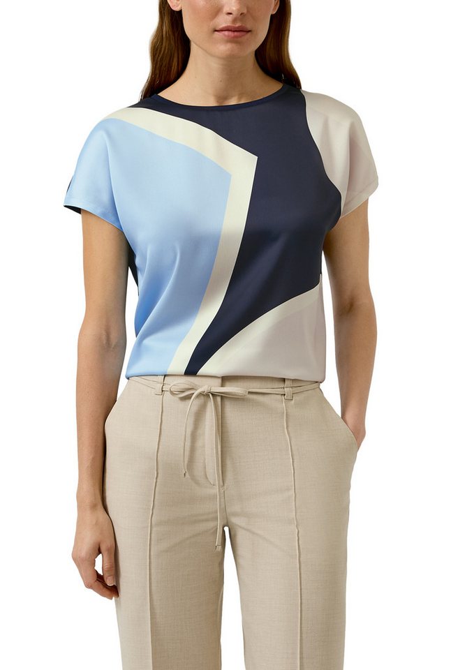 s.Oliver BLACK LABEL Rundhalsshirt mit grafischem Muster