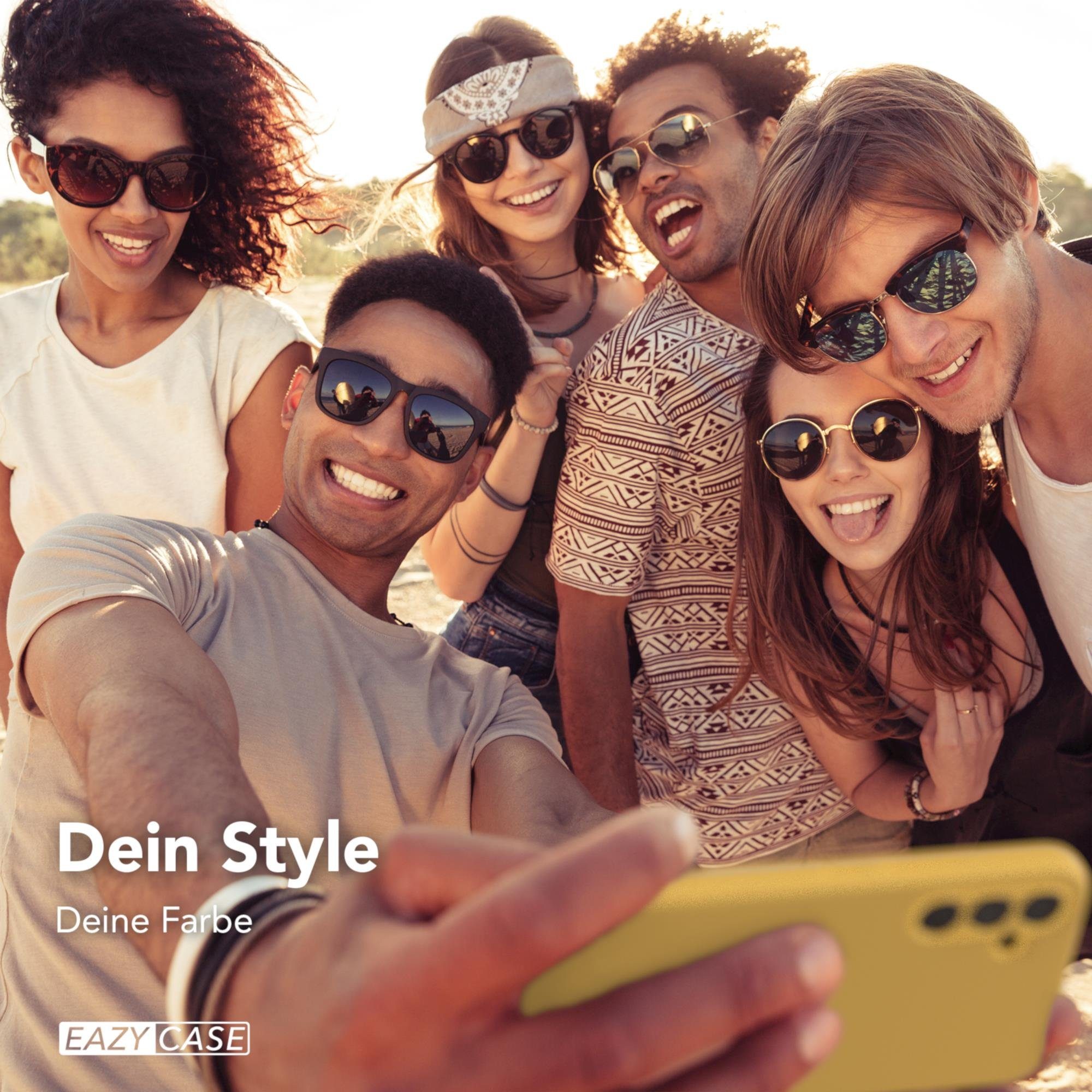 EAZY CASE Handyhülle Premium Silikon Case für Samsung Galaxy A34 6,6 Zoll, Handycover Softcase Hülle Silikon mit Displayschutz kratzfest Gelb – Bild 2 von 5