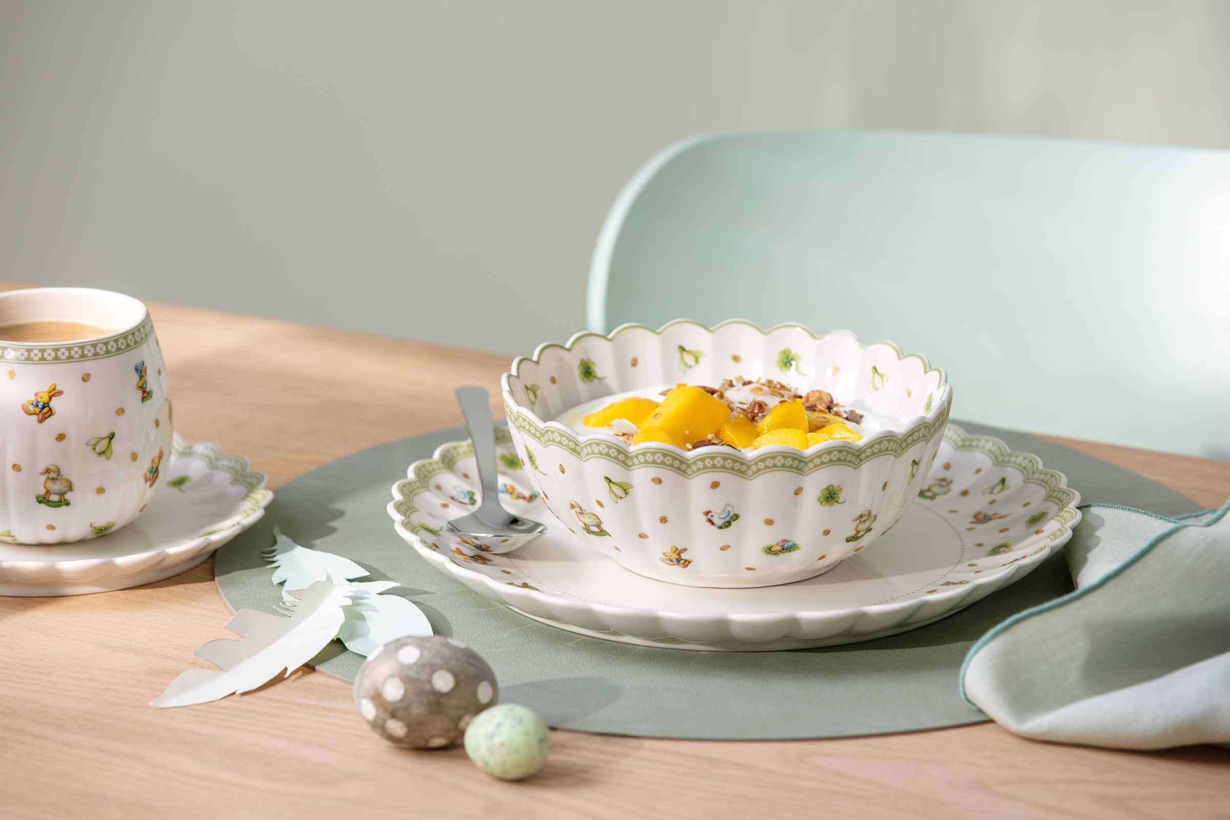 Villeroy & Boch Frühstücks-Geschirrset Easter Delight Frühstücks-Set 6er Set (6-tlg), 2 Personen, Porzellan