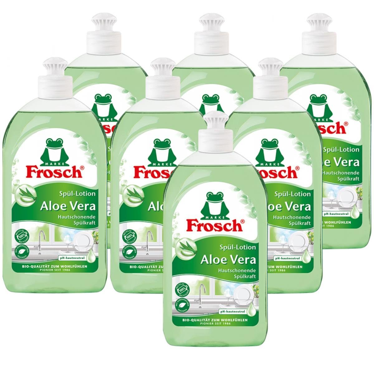FROSCH 7x Frosch Aloe Vera Handspül-Lotion 500 ml Geschirrspülmittel