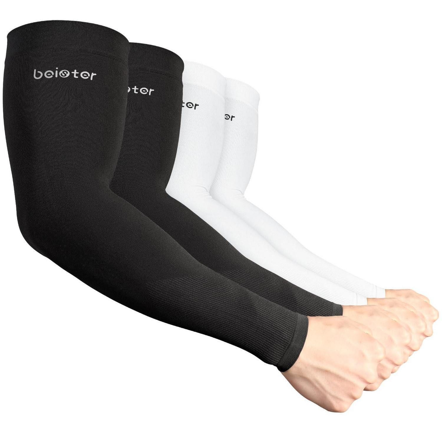 LuxusKollektion Armlinge Arm Sleeves UV-Schutz kühlend Plusgröße 4er-Pack