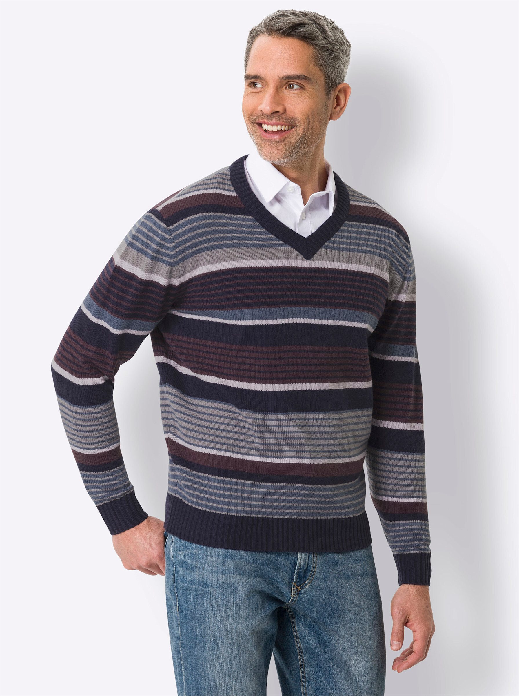 Strickpullover V-Ausschnitt-Pullover