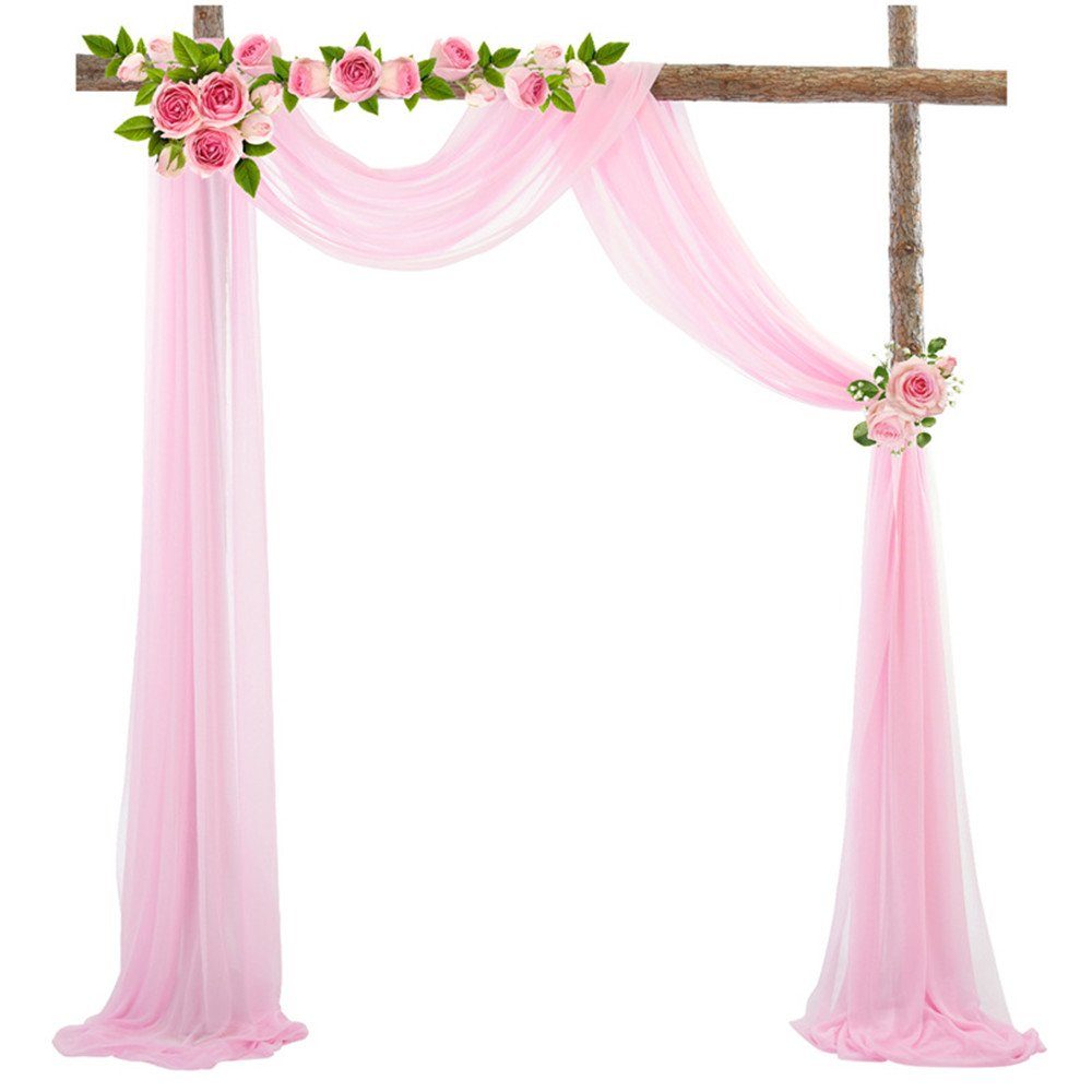 Vorhang,Hochzeits Kulissenvorhänge XDeer Dekohänger Dekoration Vorhang, pink Hochzeitsbogen Gardinen Hochzeitsbogen Hintergrund