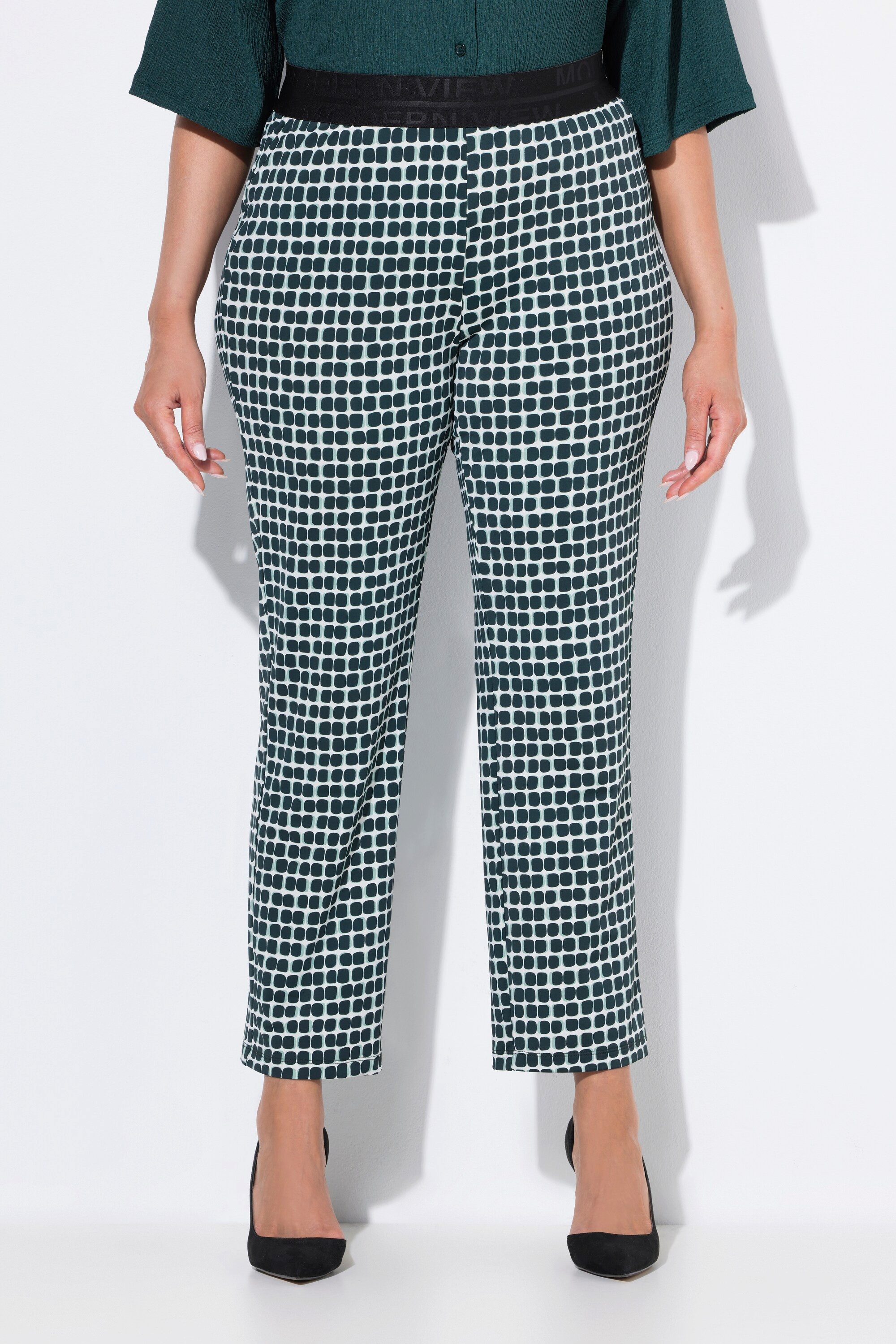 Ulla Popken 7/8-Hose Jerseyhose Sienna grafischer Druck Slim günstig online kaufen