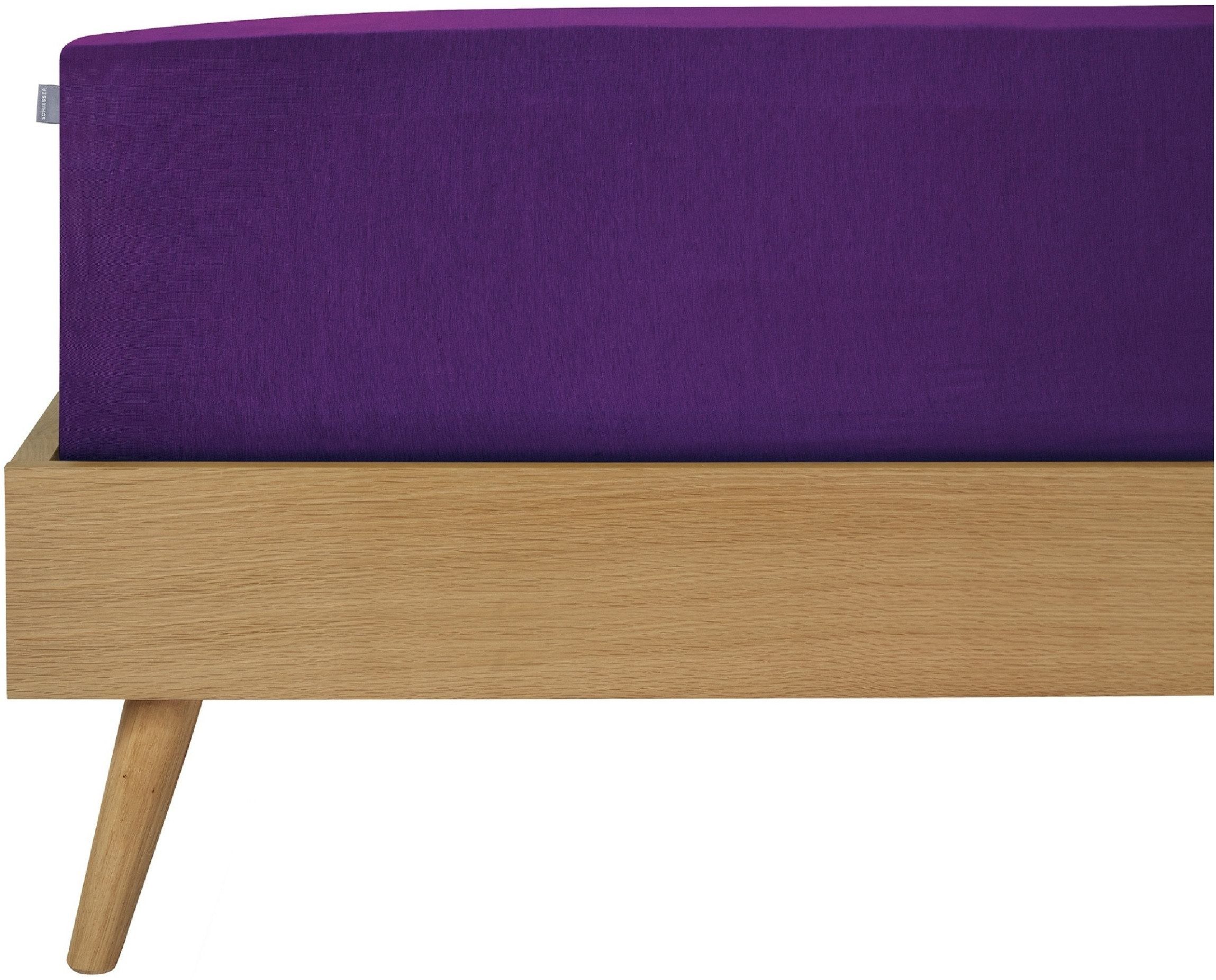 Schiesser Spannbettlaken Jessi aus 100% Baumwolle, Jersey, Gummizug: rundum, (1 Stück), für Matratzen bis zu 22 cm Höhe, OEKO-TEX® MADE IN GREEN