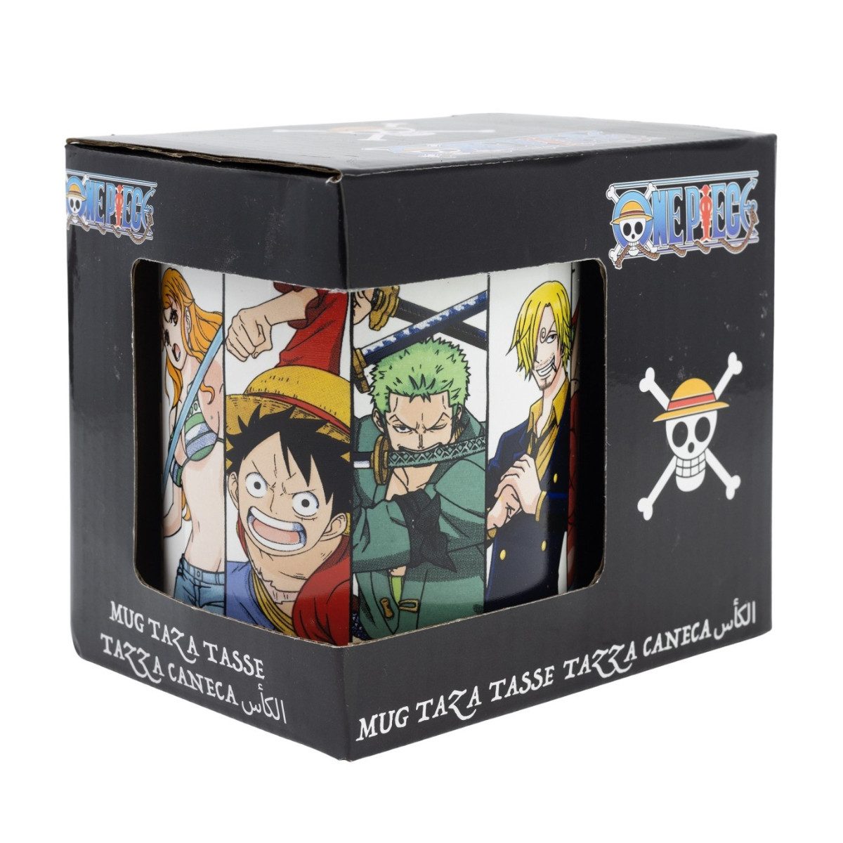 One Piece Tasse Crew Becher 325 ml aus Keramik in Geschenkbox für Kaffee Tee und Kakao, Keramik