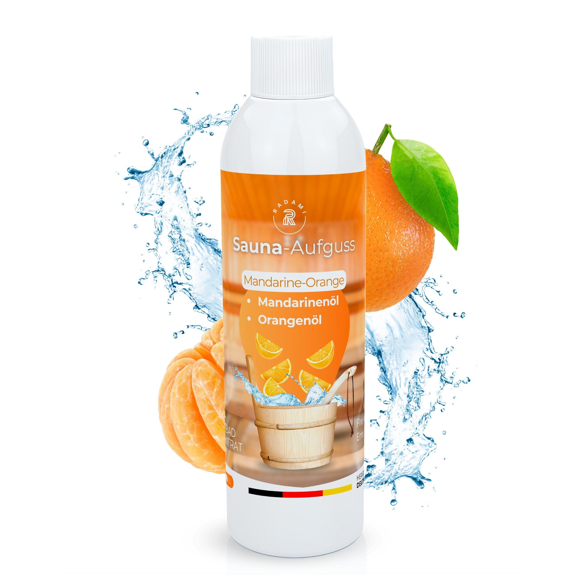 Radami Aufgusskonzentrat Saunaaufguss Sauna Konzentrat Mandarine Orange 250ml