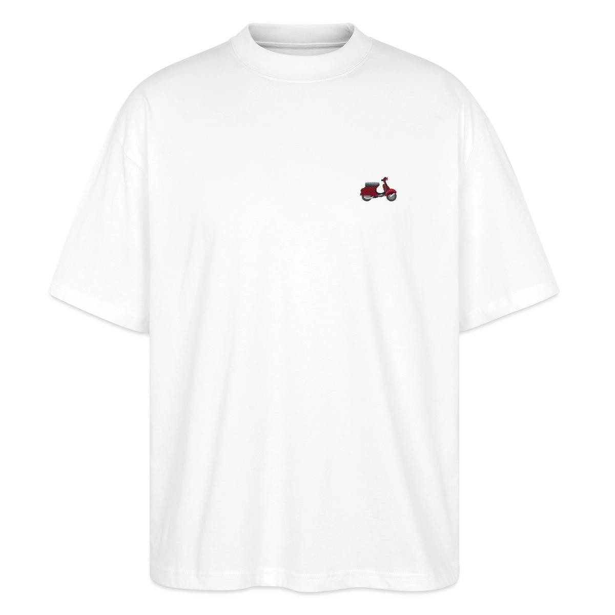 T-Shirt Motorroller Stickerei Oversize Unisex T-Shirt