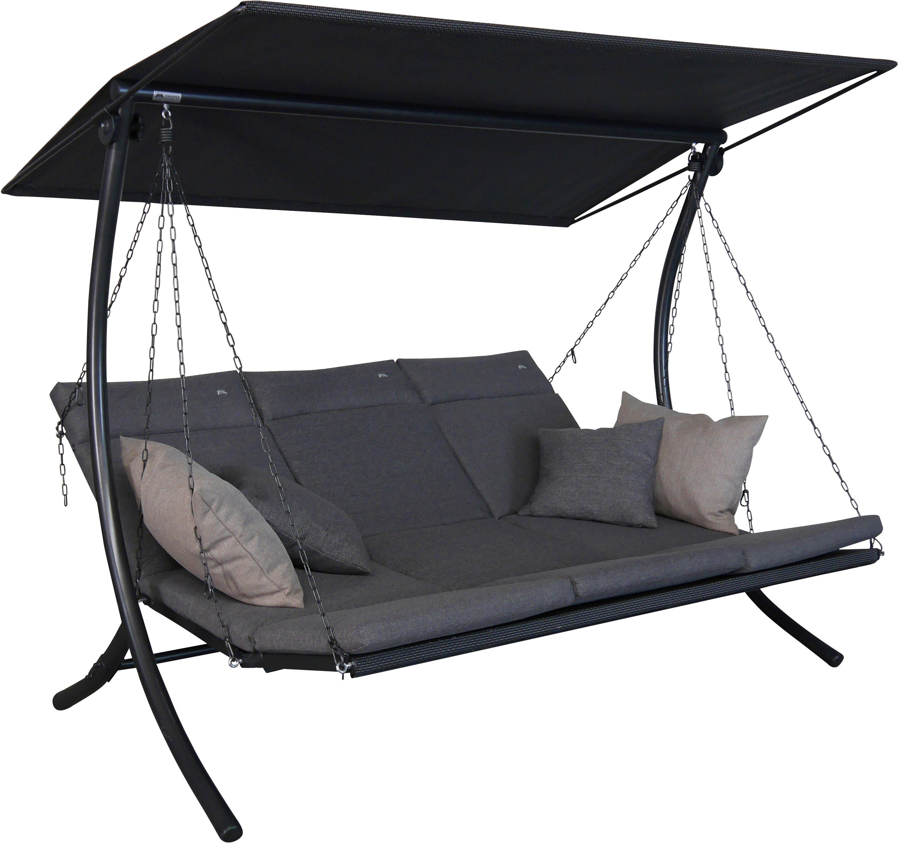 Angerer Freizeitmöbel Hollywoodschaukel Swing Smart stone, 3-Sitzer, Bettfunktion, OTTOs Choice, wetterfest, verstellbare Lehne