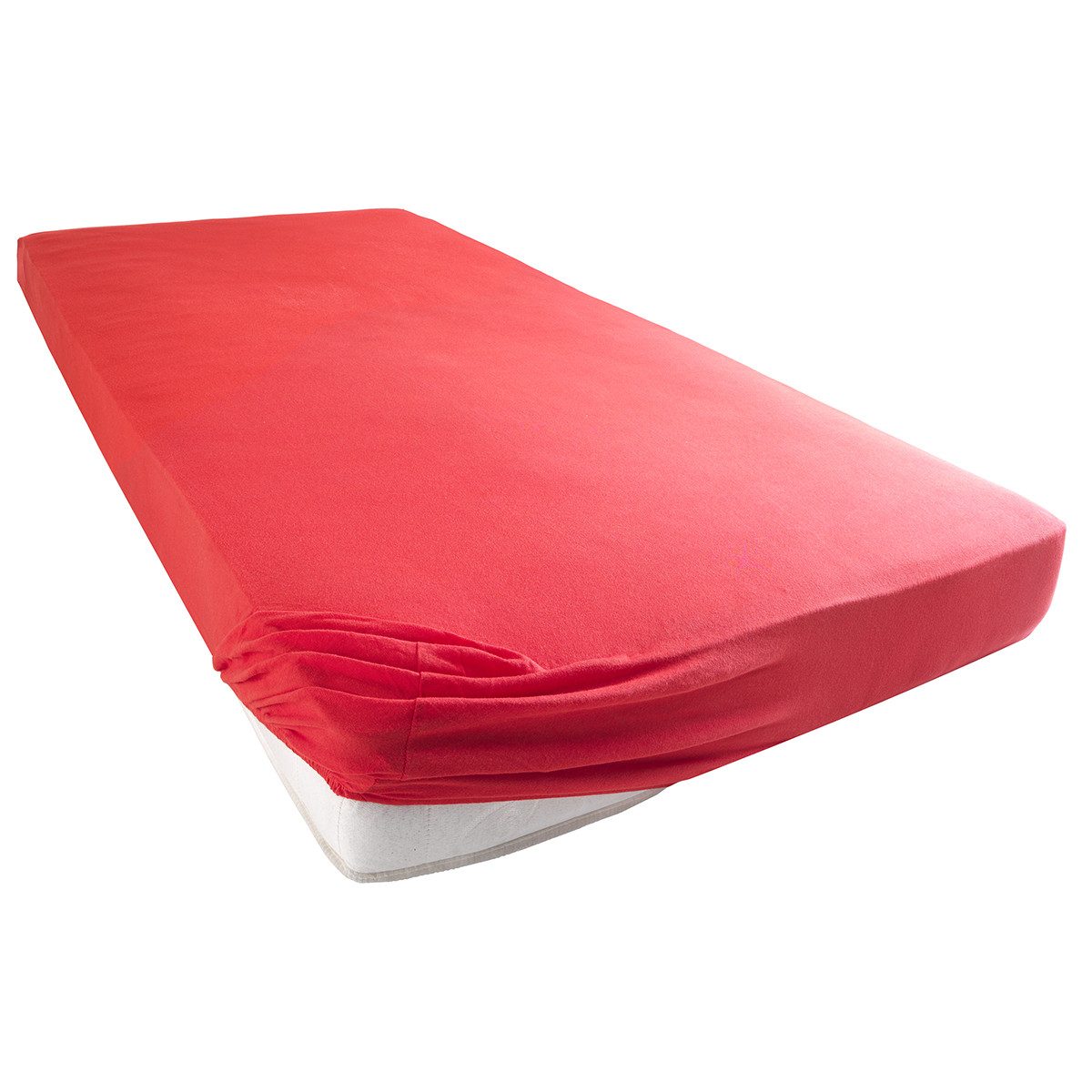 Visaggio Spannbettlaken Jersey aus 100% Baumwolle Spannbetttuch Bettlaken, Jersey, Gummizug: rundum, Spannbettlaken, für Matratzenhöhen bis 22 cm, Steghöhe 30 c – Bild 3 von 4