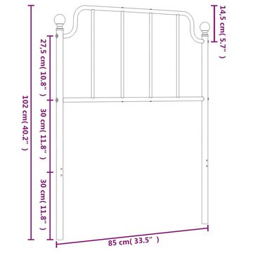 vidaXL Kopfteil Kopfteil Metall Weiß 80 cm, (1 St)