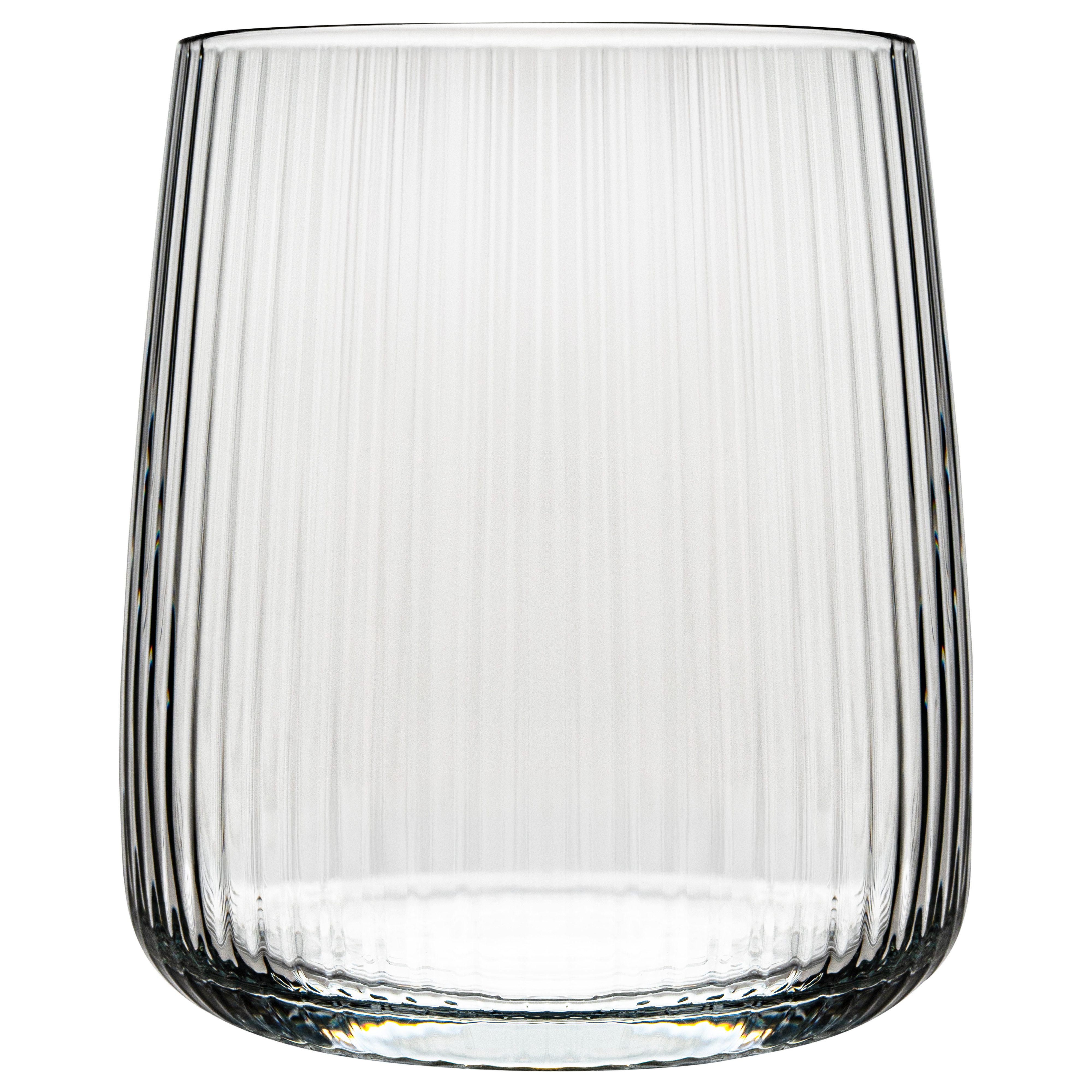 Gläser-Set 6 teilig, Trinkgläser Geriffelte 320 ml, Wassergläser