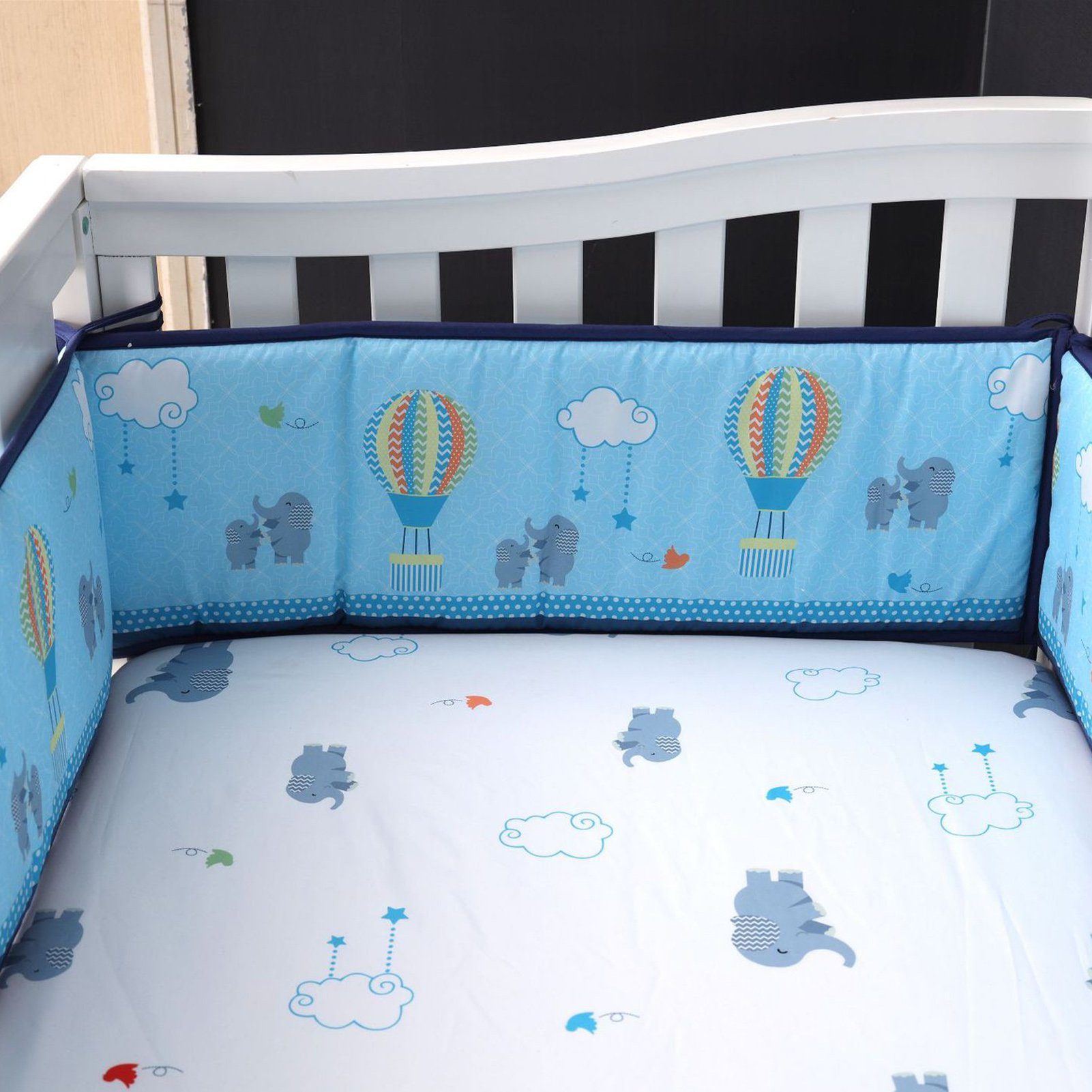 Rutaqian Babybett Soft Crib Kantenschutz für Stoßstangen Kinderbetten Pad