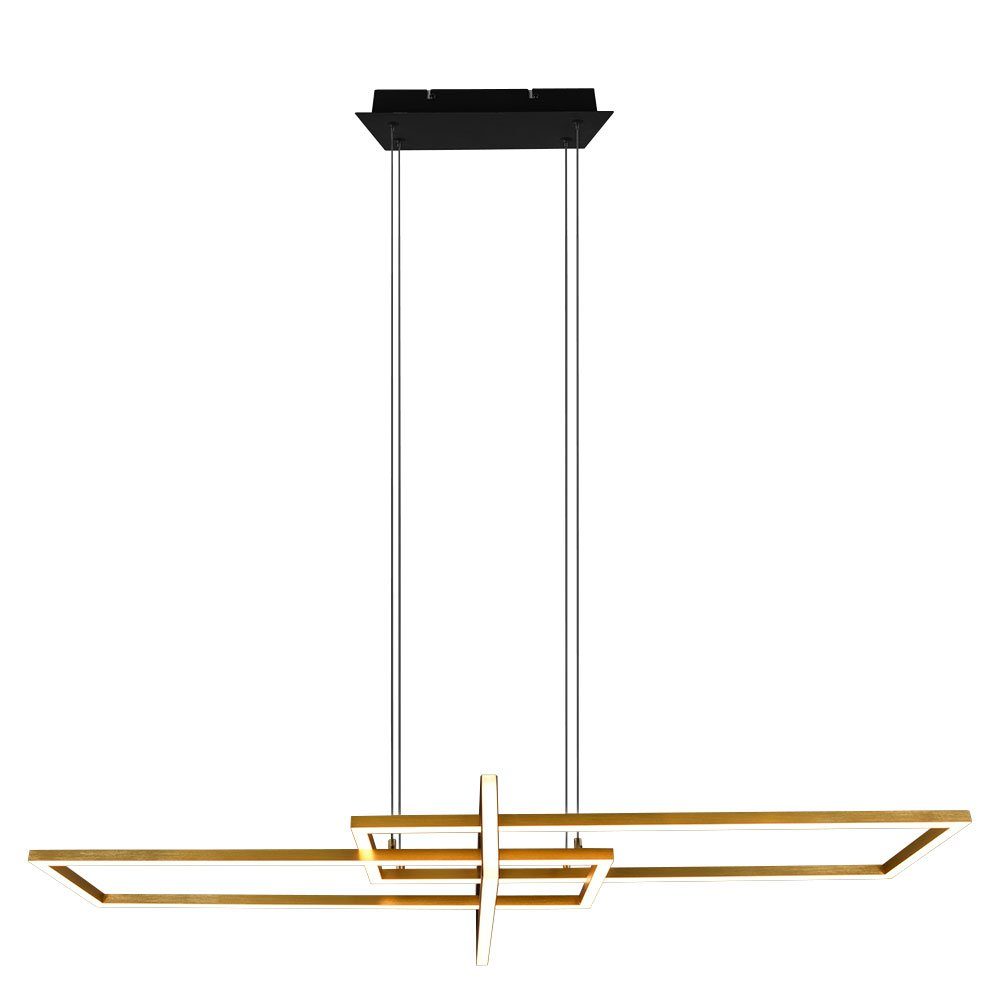 TRIO Leuchten LED Deckenleuchte, Leuchtmittel nicht inklusive, LED Design Decken Pendellampe messing matt Wohn Ess Zimmer Beleuchtung
