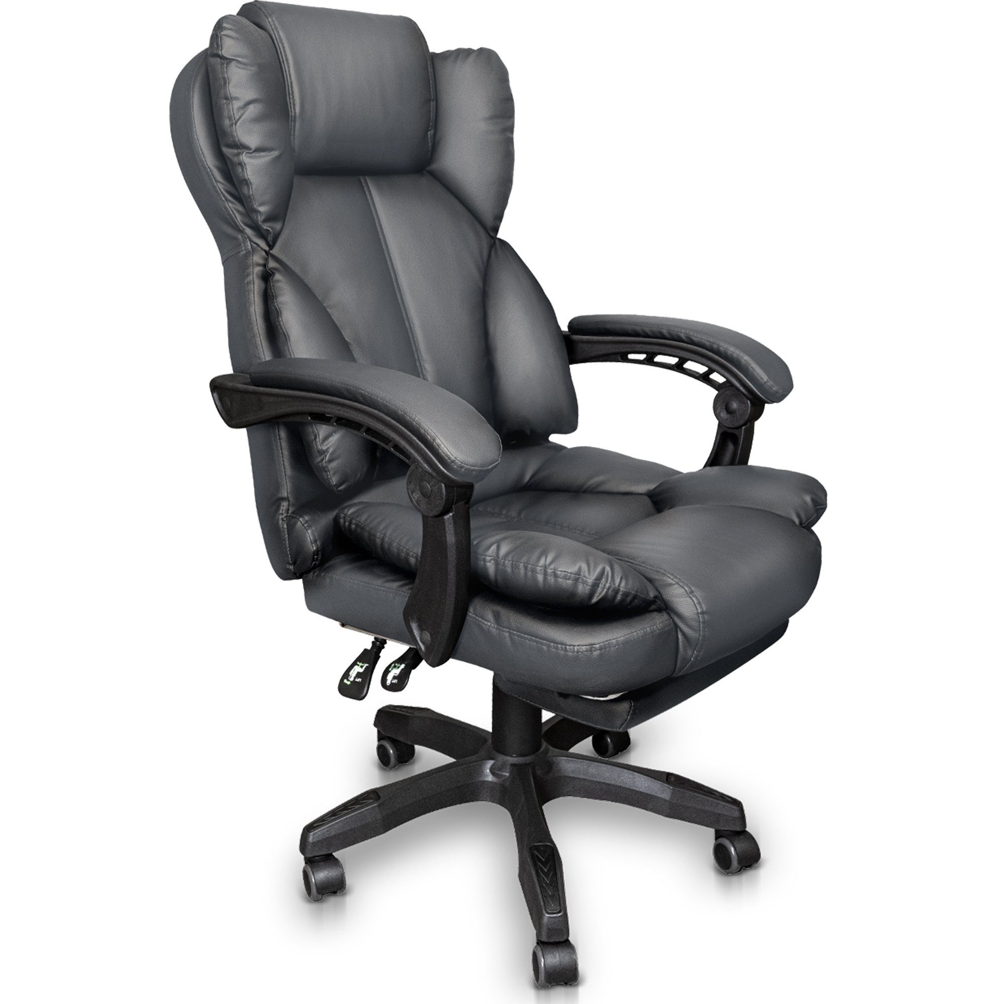 im Dunkelgrau Stück), Home TRISENS Office mit Rafael extra Lederoptik-Design Chefsessel (1 Bürostuhl Polsterung Chair