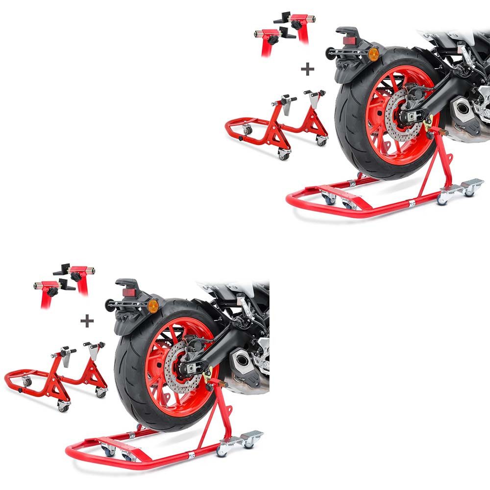Craftride Motorradheber 2x Motorrad Montageständer Set Rangierhilfe VMR Motorradständer vorne