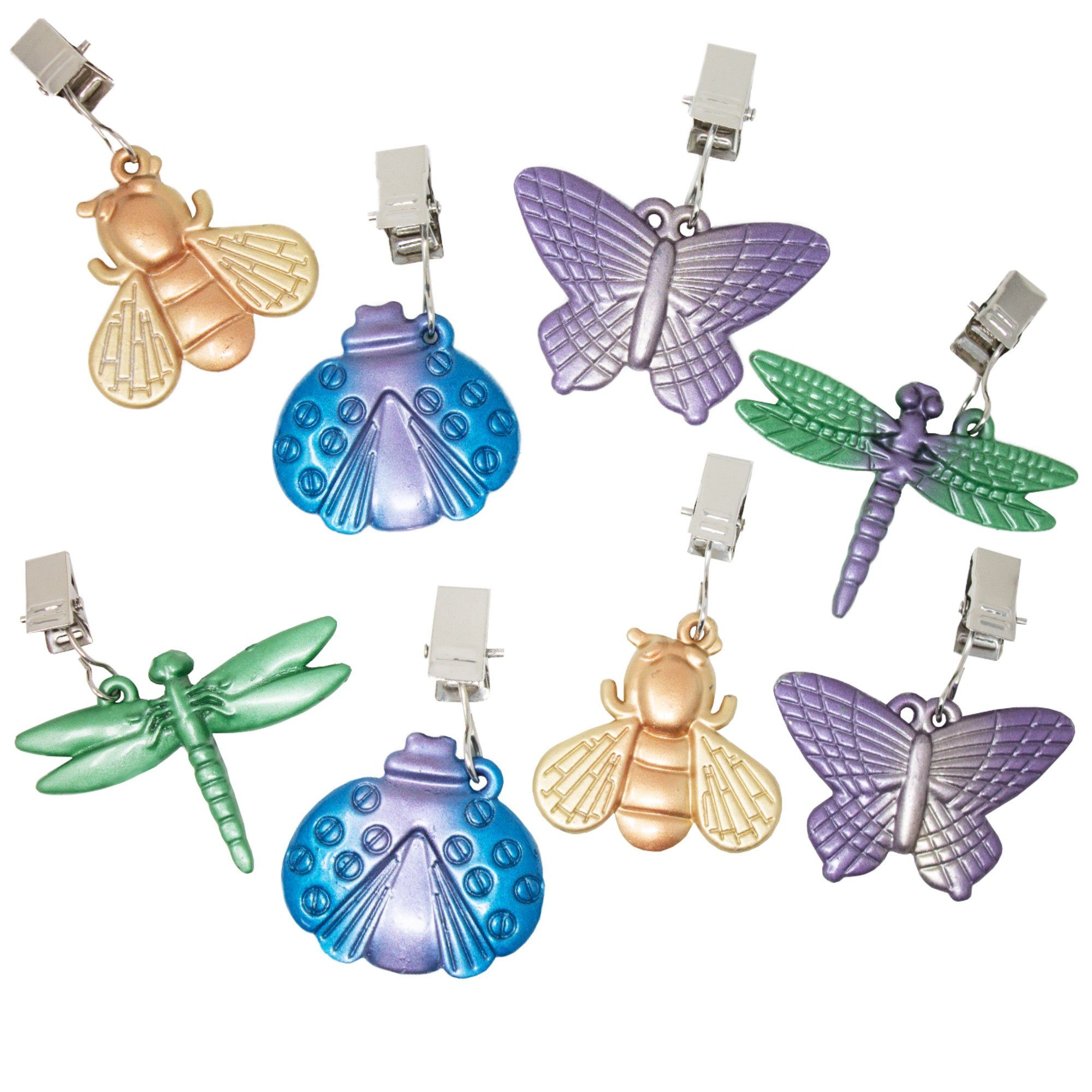 ToCi Tischtuchklammer Tischtuchklammer Tischdeckenbeschwerer Bunt 8er Set - Color Mix