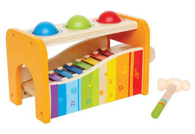 Hape Spielzeug-Musikinstrument Xylophon, Xylophon und Hammerspiel