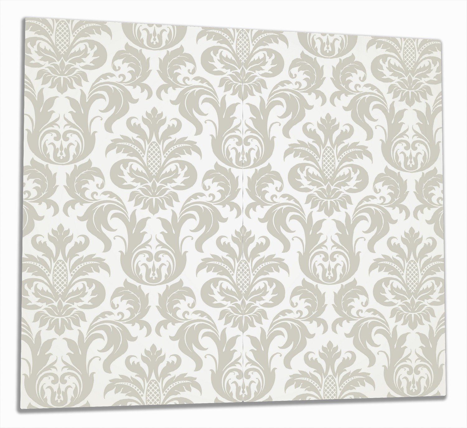 Wallario Herd-Abdeckplatte Königliche Schnörkelei in weiß und beige, ESG-Sicherheitsglas, (Glasplatte, 2 tlg., inkl. 5mm Noppen), verschiedene Größen. € 42,95