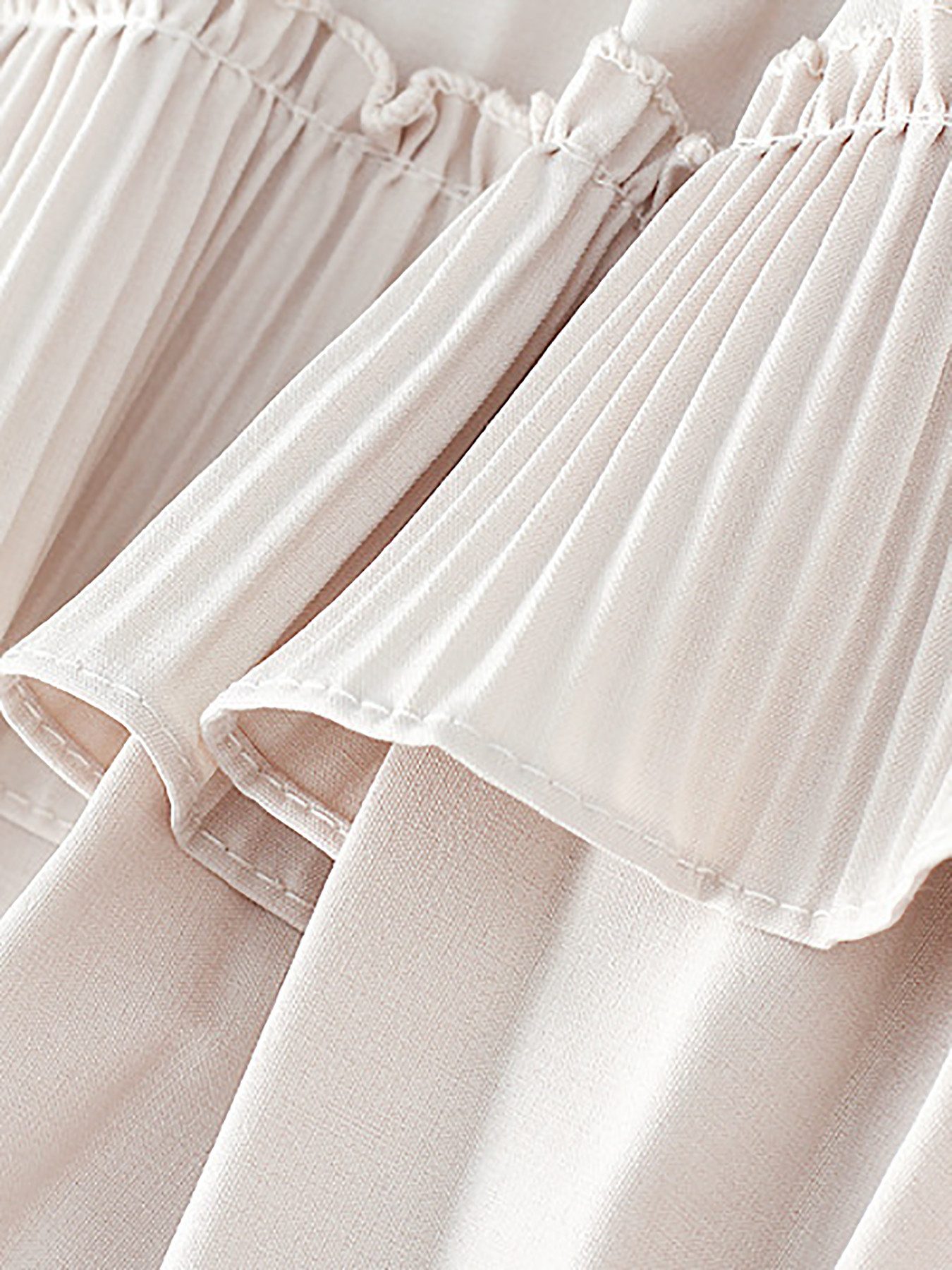 DEBAIJIA Midirock Damen Elegant mit hoher Taille Faltenrock einfarbiger