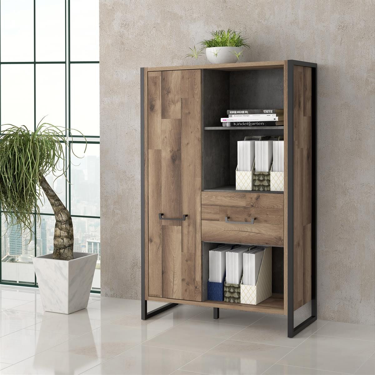 FORTE Aktenschrank 94,1 x 151,5 x 41,5 cm (B/H/T)