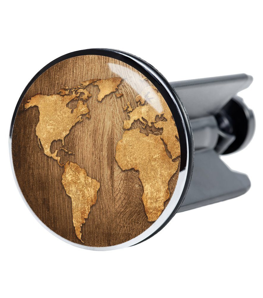 Sanilo Waschbeckenstöpsel World Map, Ø 4.0 cm, hochwertig, universell, mit günstig online kaufen