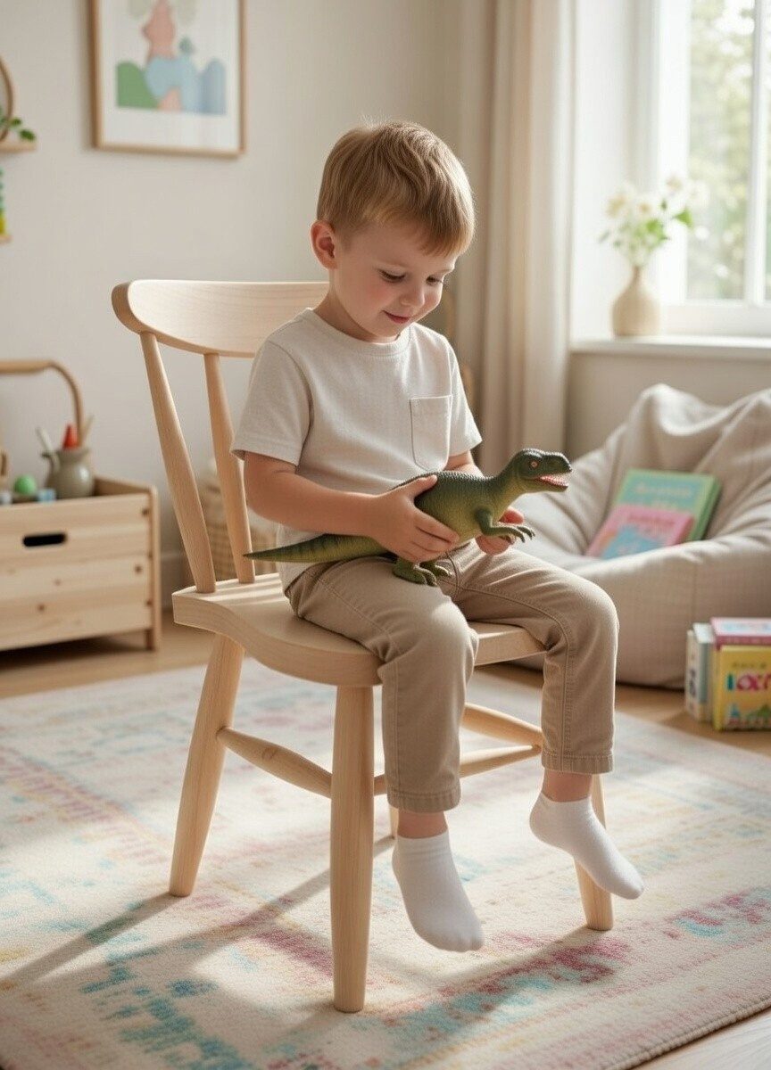 JVmoebel Kinderstuhl Bequemer Kinderstuhl aus hochwertigem Holz im modernen Design