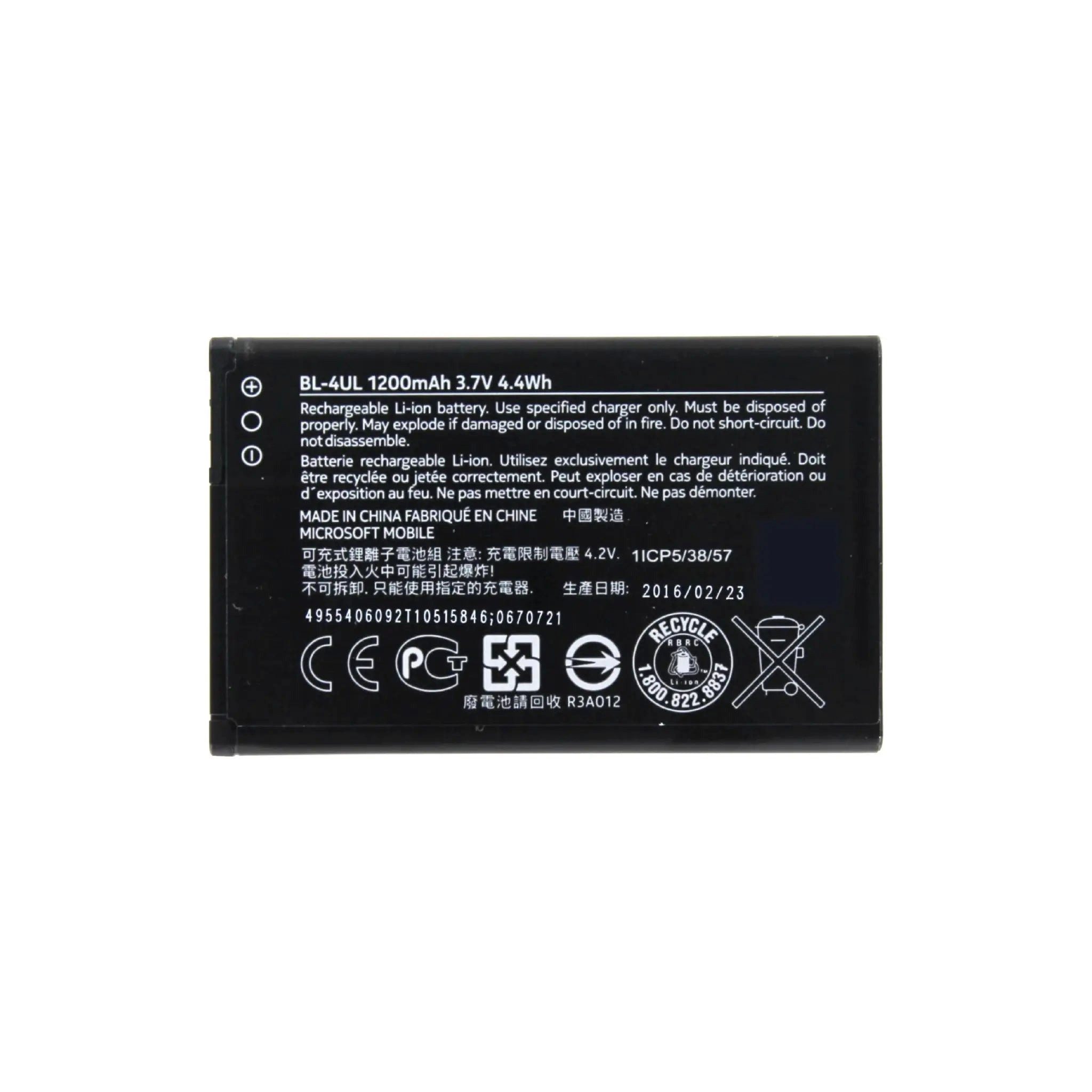 Nokia Nokia Akku BL-4UL Li-Ion 3.7 Volt 1200 mAh Handy-Akku