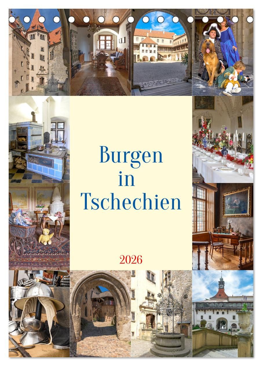 CALVENDO Wandkalender Burgen in Tschechien (Tischkalender 2026 DIN A5 hoch), CALVENDO Monats