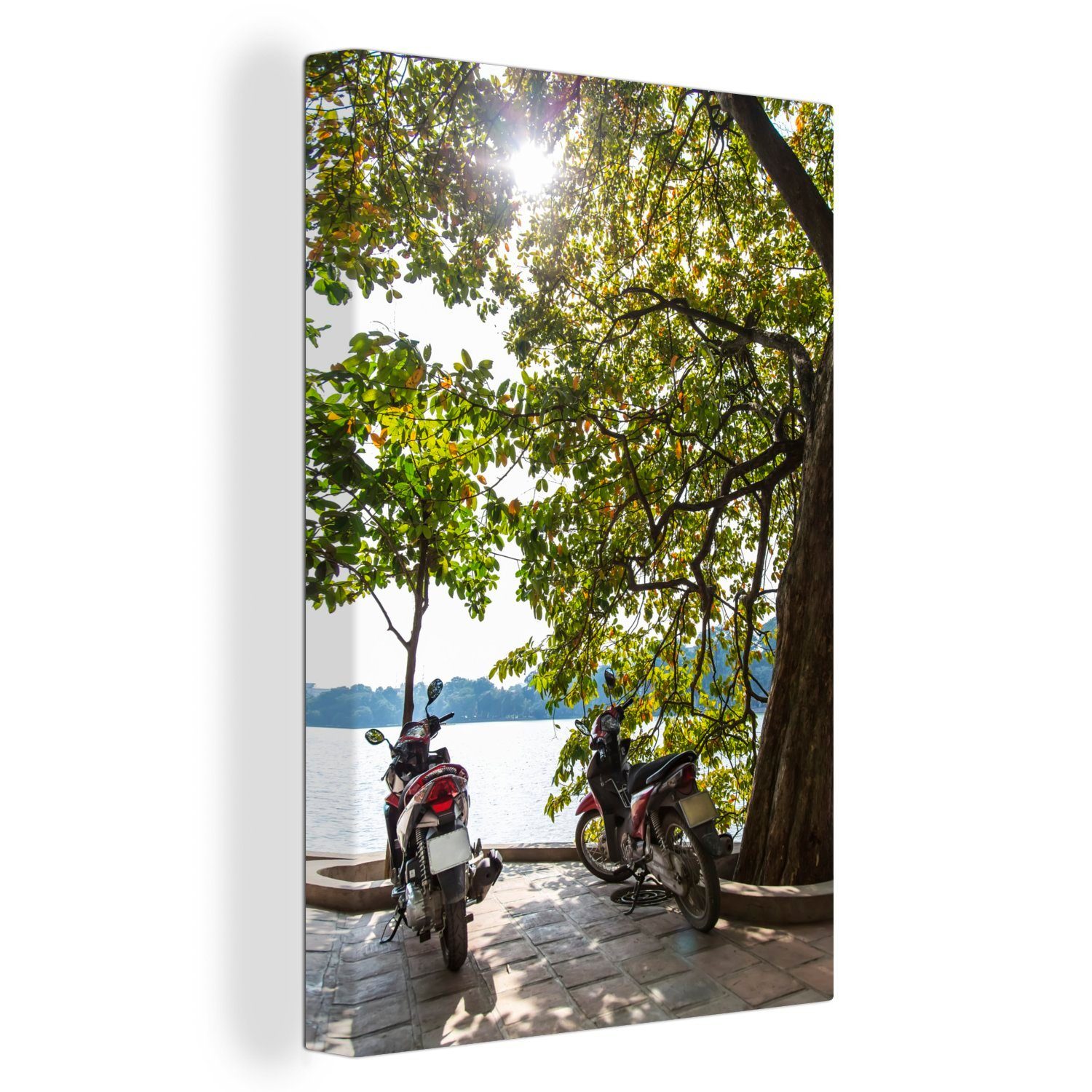 OneMillionCanvasses® Leinwandbild Strand in Hoi An Vietnam, (1 St), Leinwandbild fertig bespannt inkl. Zackenaufhänger, Gemälde, 20x30 cm