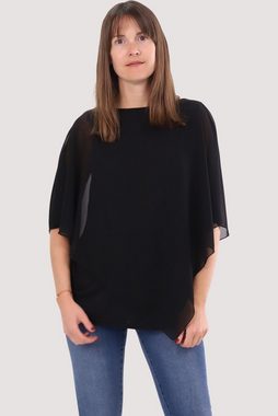 malito more than fashion Chiffonbluse 10732 Schlupfbluse Blusenshirt asymmetrisch geschnitten Einheitsgröße