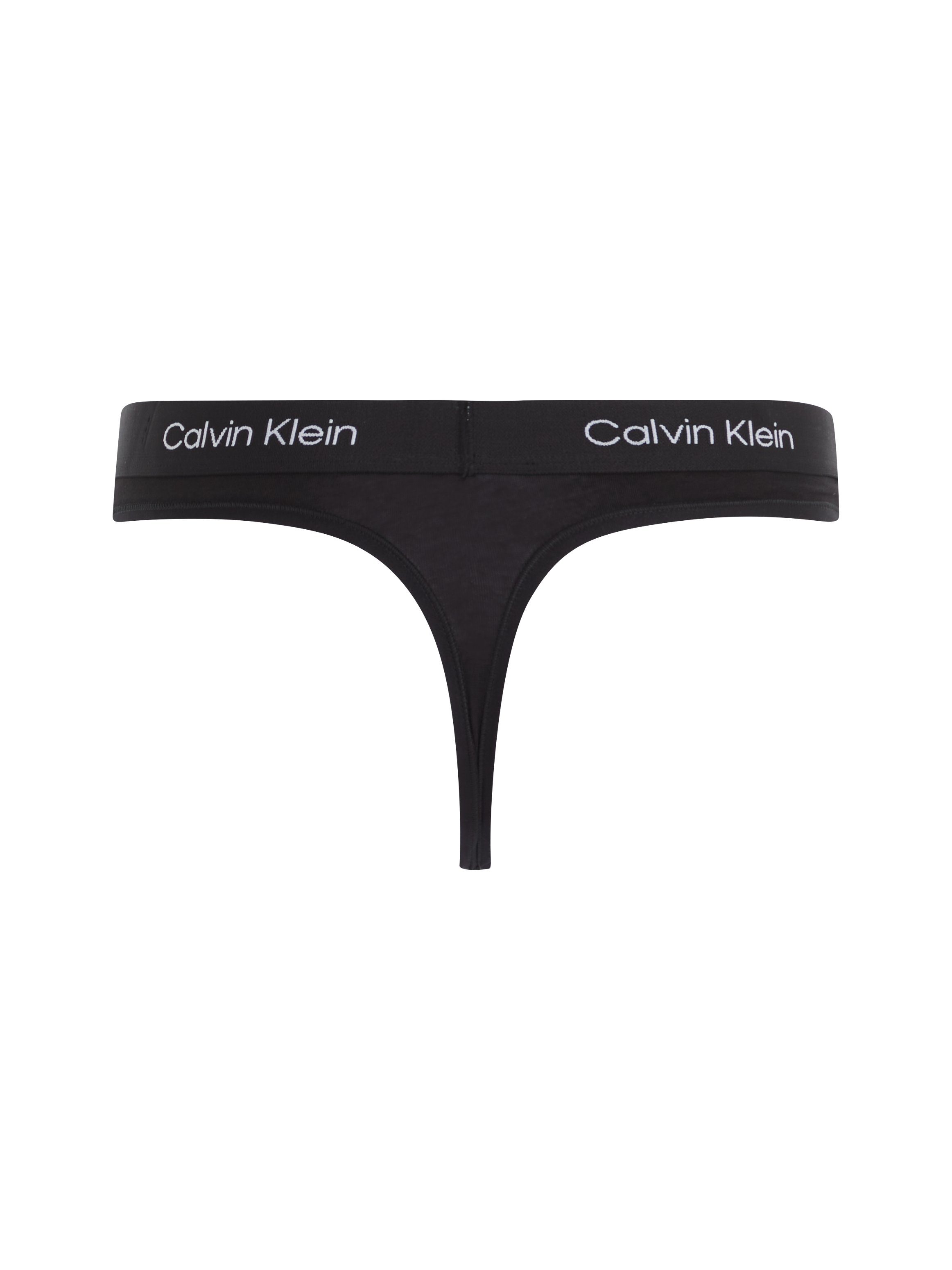Klein T-String THONG MODERN Alloverprint Calvin BLACK Underwear mit