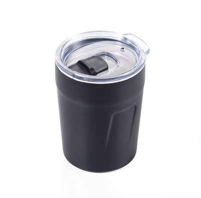 TROIKA ToGo-Behälter TROIKA Original ESPRESSO DOPPIO – CUP65/BK – Thermobecher (Espresso, Kaffee, Tee) – Isolierbecher, Travel Mug – Fassungsvermögen: 160 ml (5,4 oz) – Kunststoffdeckel