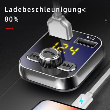 DOPWii Zigarettenanzünder-Verteiler Bluetooth 5.0-Audio Sender, Zigarettenanzünder-Adapter, unterstützt Anrufe&Musikwiedergabe