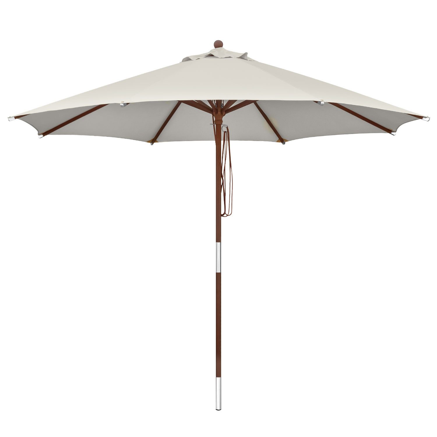 anndora-sonnenschirm Sonnenschirm 3 Meter rund aus Spun Polyester, höhen verstellbar - wasserabweisender Stoff - integriertes Winddach