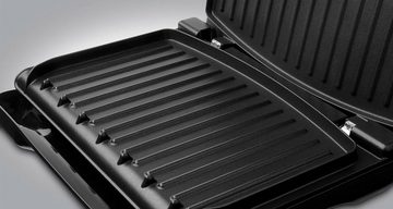 George Foreman Kontaktgrill Steel Familiy Fitnessgrill Rot 25040-56, 1650 W