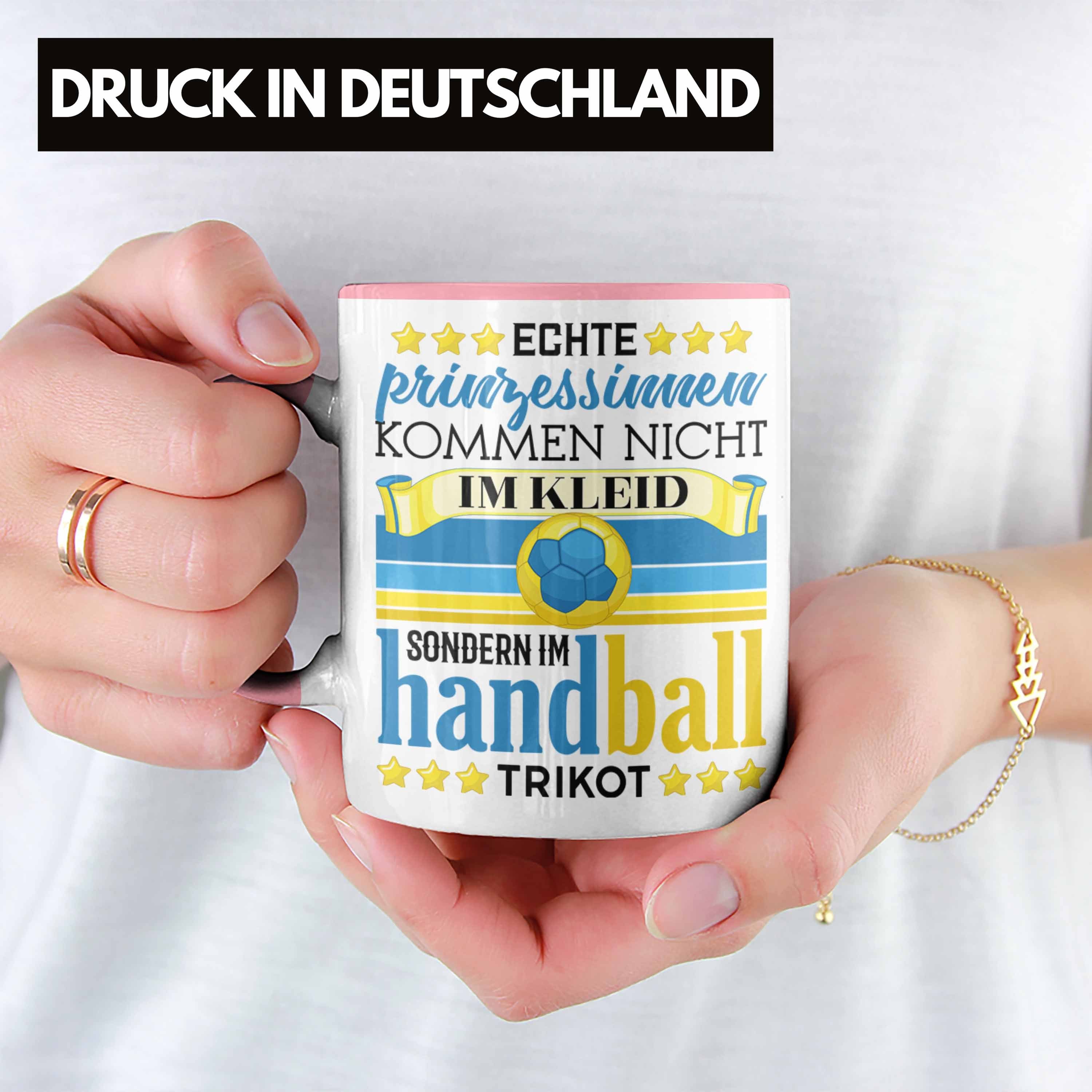 Spruch Tasse Trendation Geschenkidee Handball Frauen Geschenk Rosa Tasse Handball-Spielerin