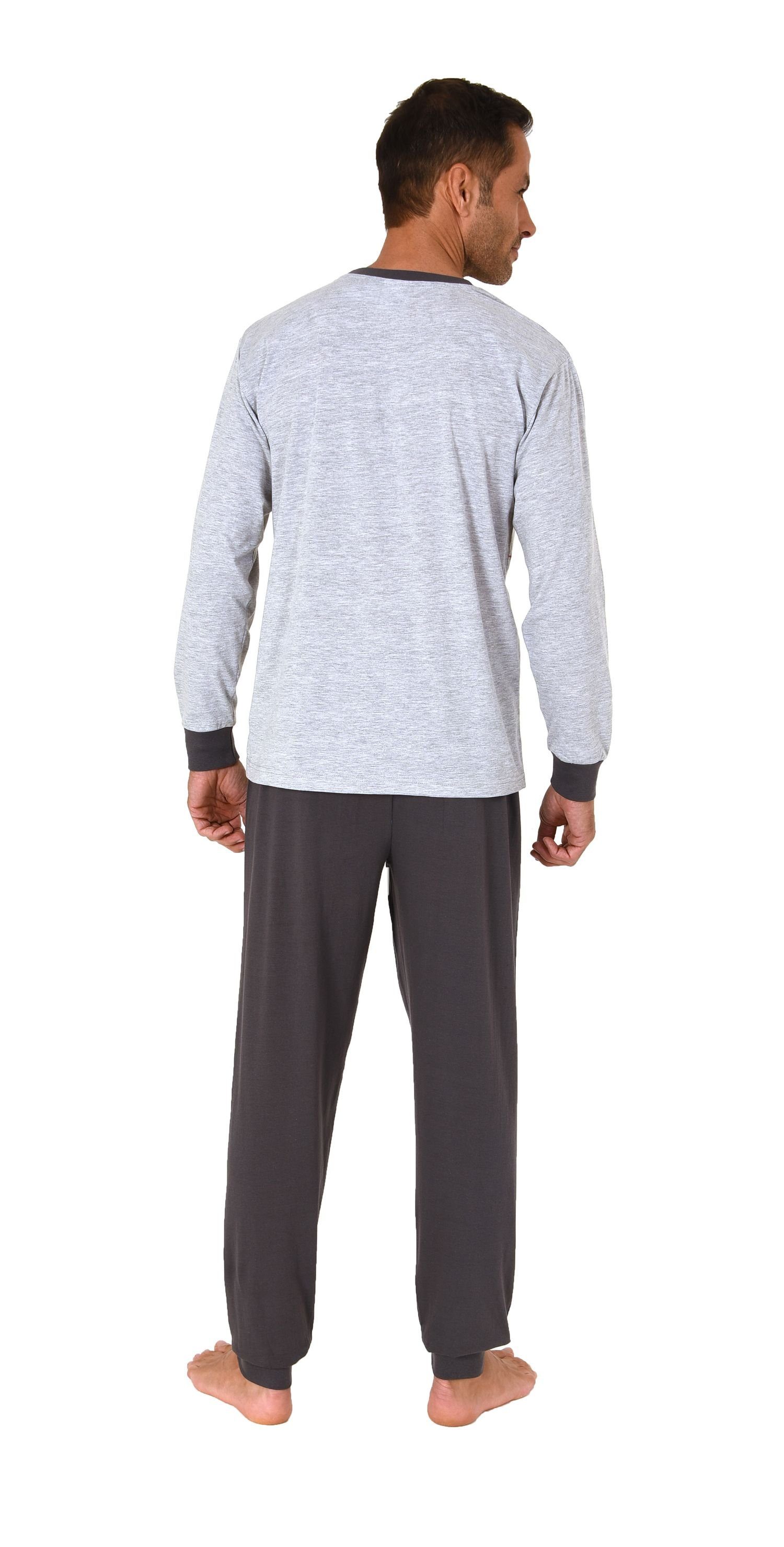 Normann Pyjama Normann Herren langarm Schlafanzug günstig online kaufen