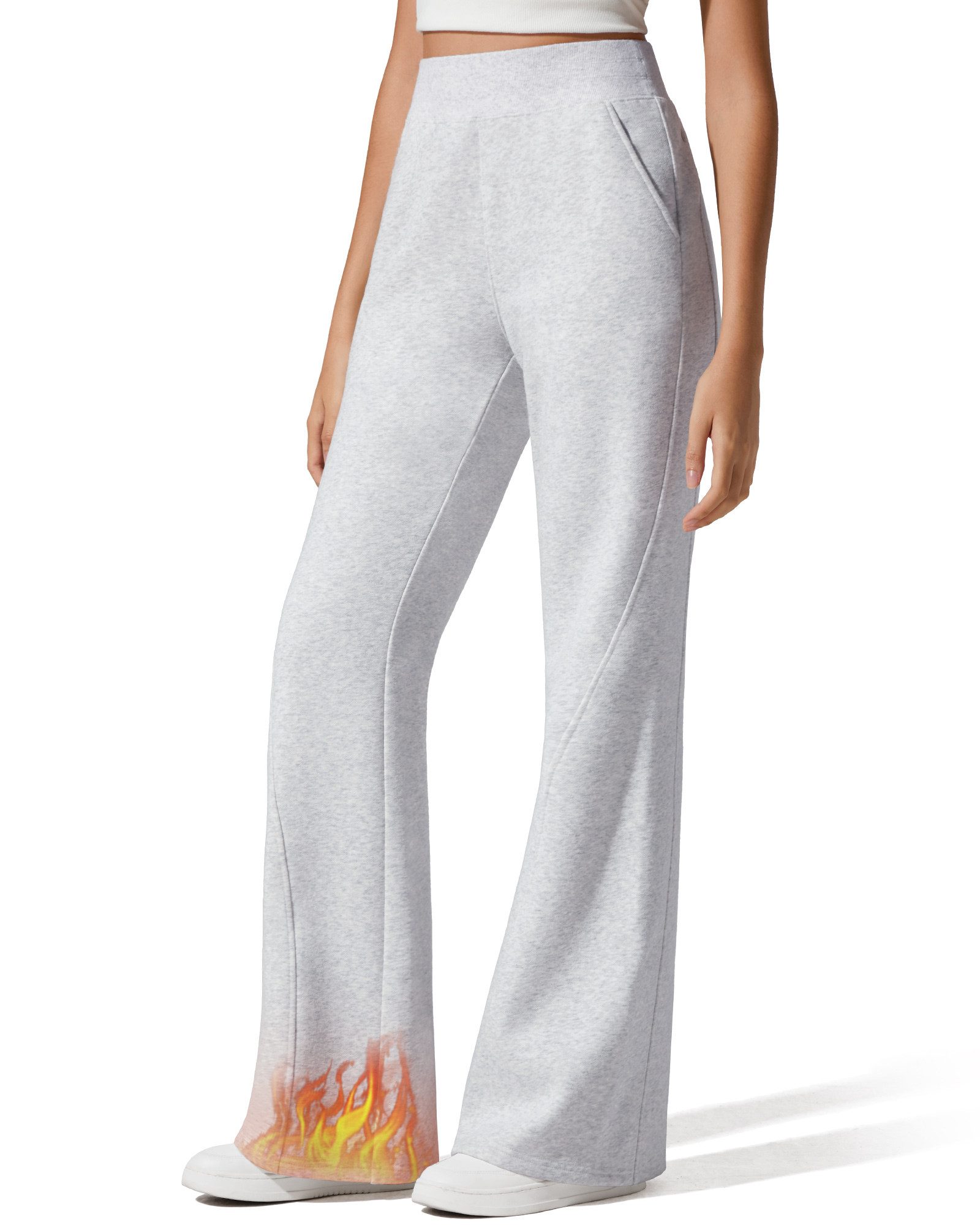 G4Free Bootcuthose Damen Baumwolle Yogahose Sweathose Fleecegefütterte Rela günstig online kaufen