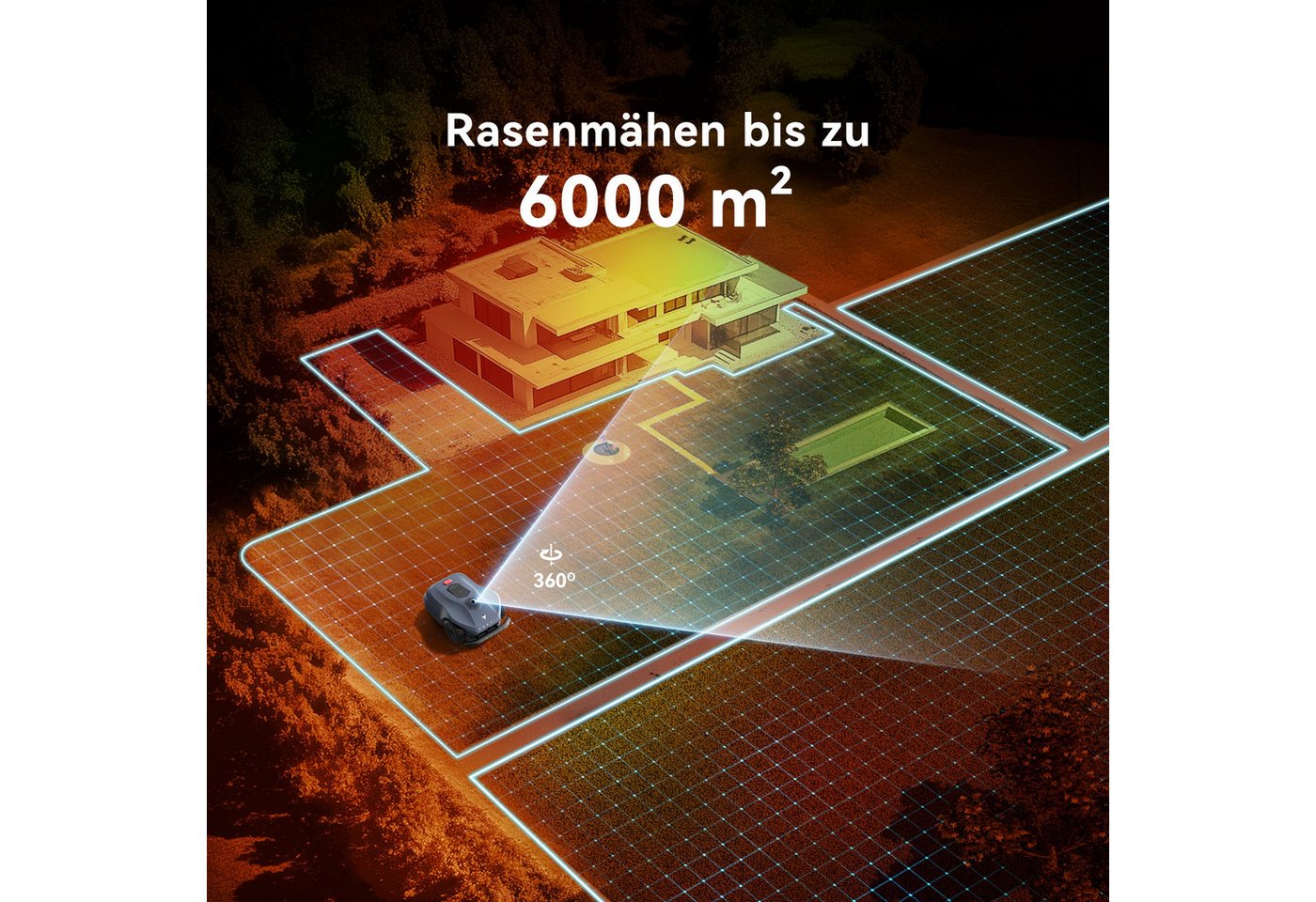 Thumbnail - HOOKII Rasenmähroboter Neomow Mähroboter GPS - Kabellos,App-gesteuert,Intelligente Hinder, bis 4000 m² Rasenfläche, (Neo...
