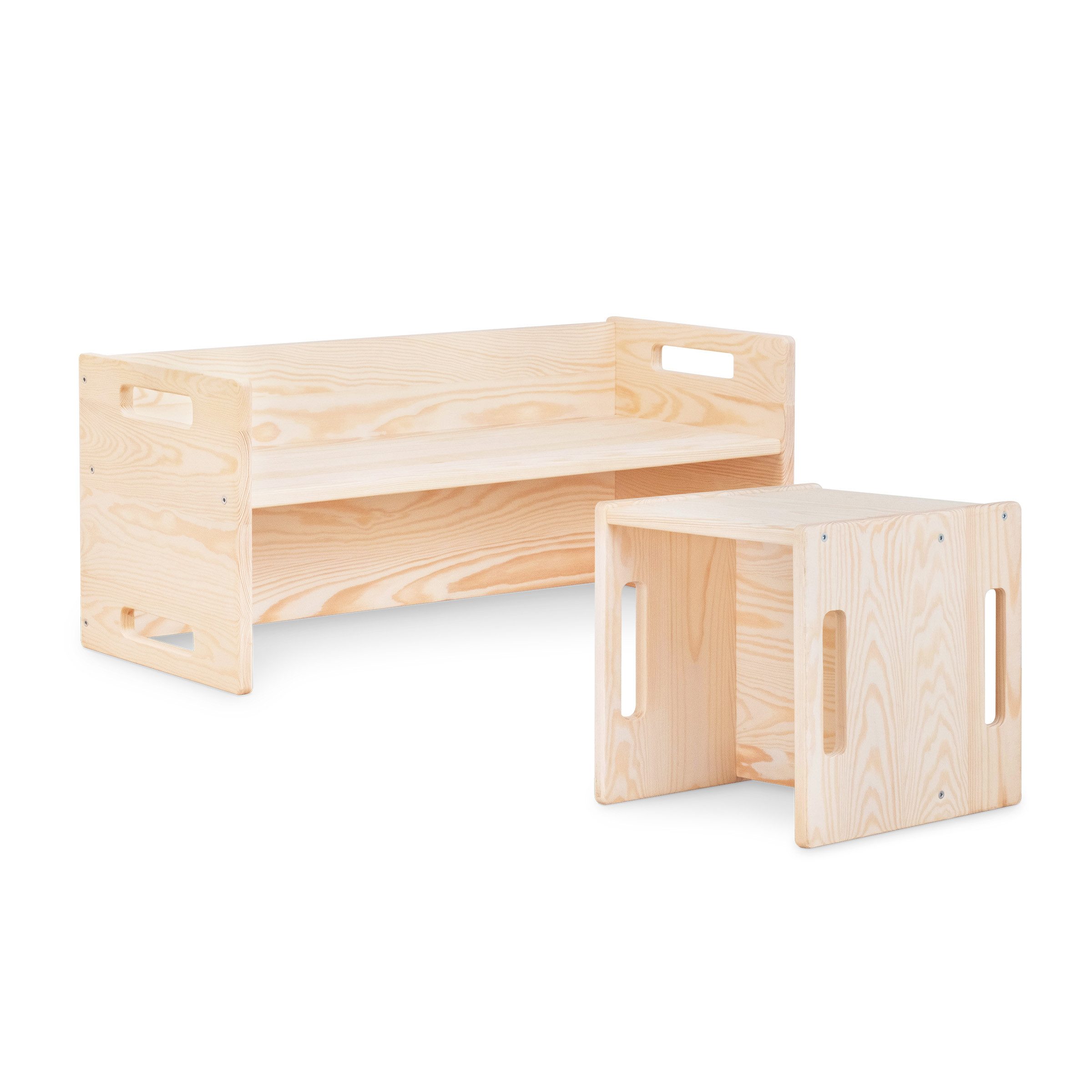 Ehrenkind Kinderhocker Montessori Wendehocker & Wendebank, Kindersitzgruppe günstig online kaufen