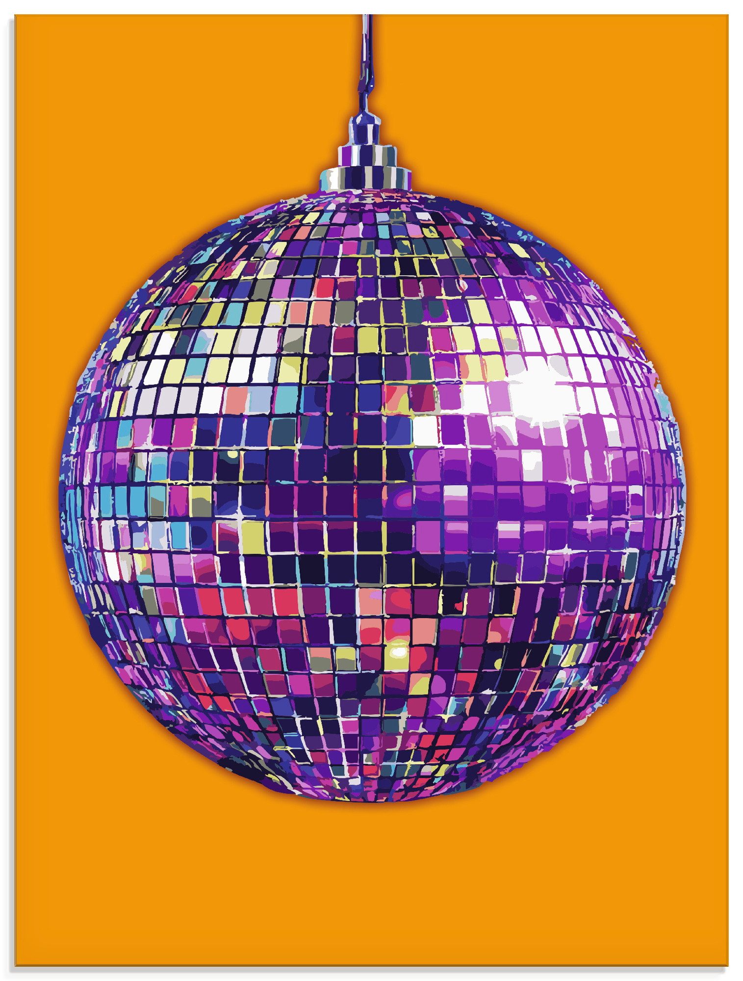 Artland Glasbild Discokugel, Pop Art (1 St), in verschiedenen Größen