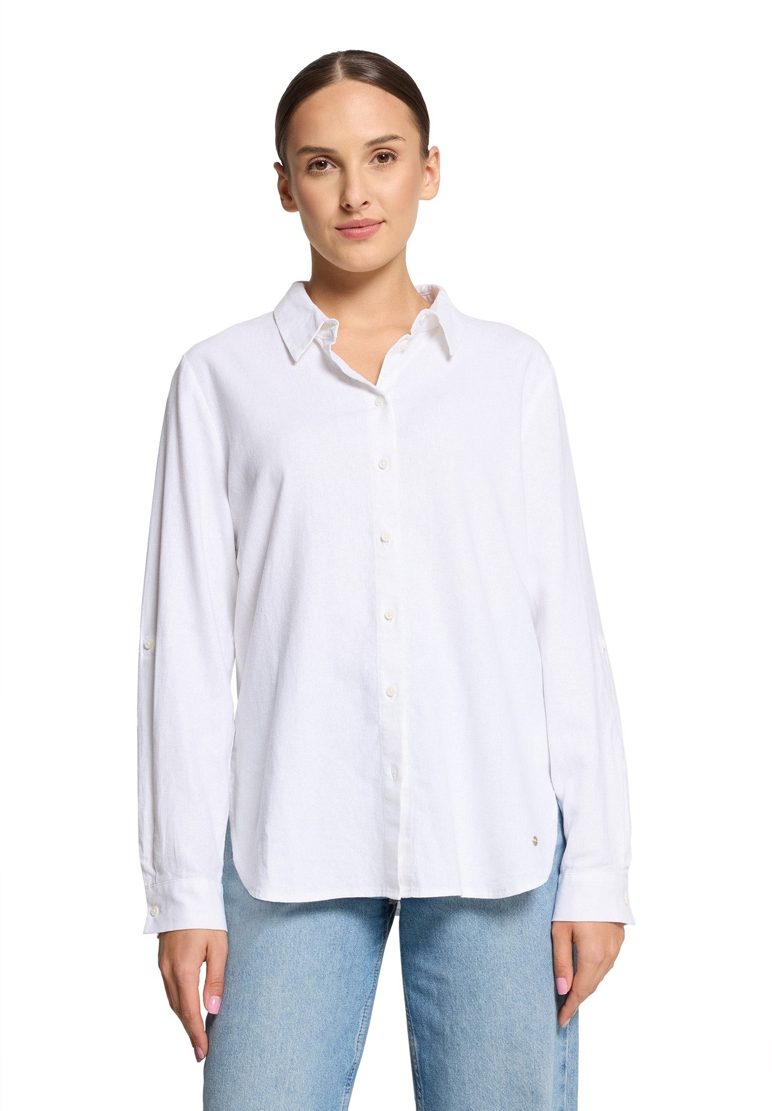 Kurzarmbluse Betty & Co Damen Leinenbluse langarm