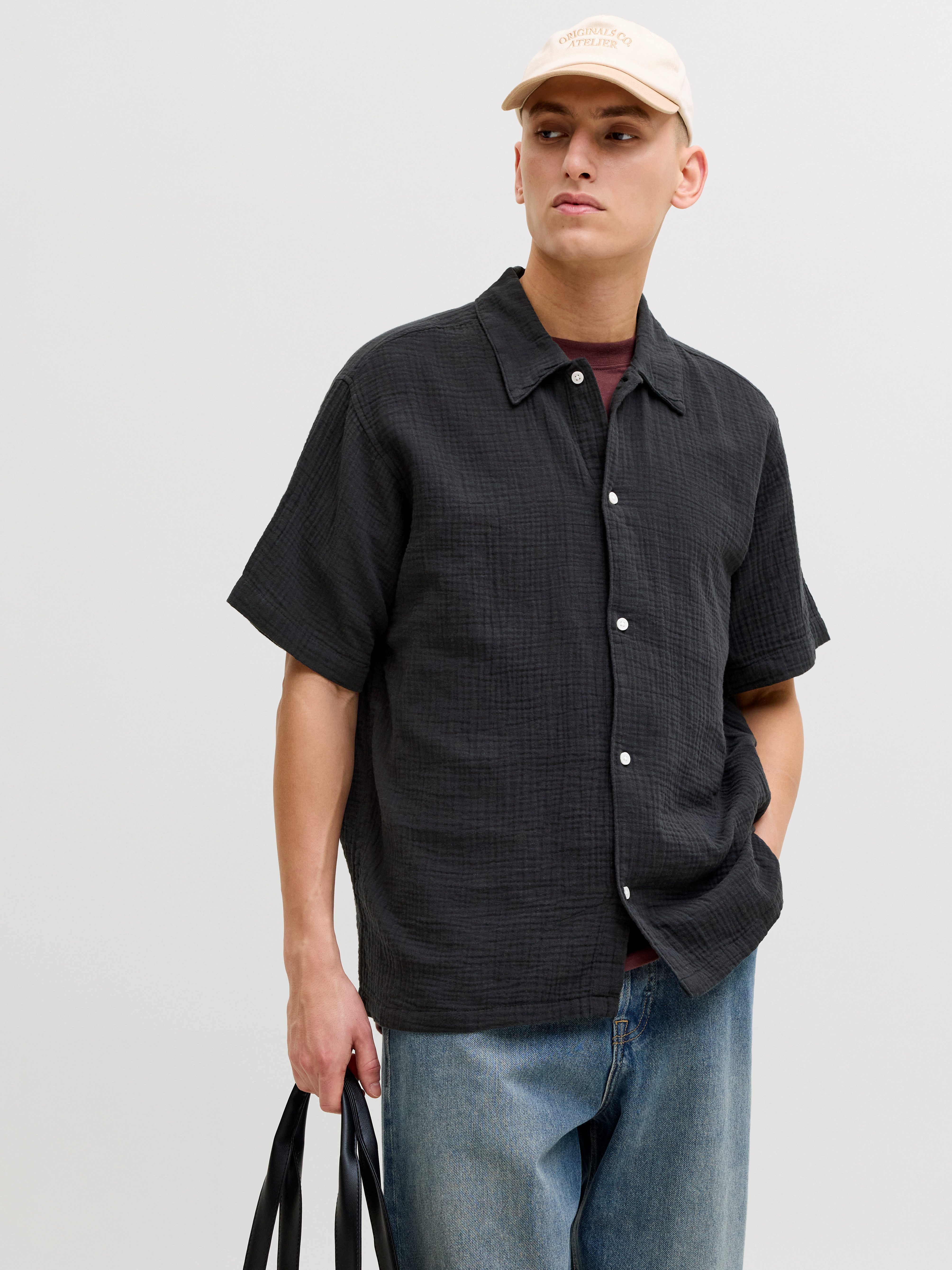 Jack & Jones Kurzarmhemd JORNANTUCKET DOUBLE CLOTH SHIRT SS EA26 günstig online kaufen