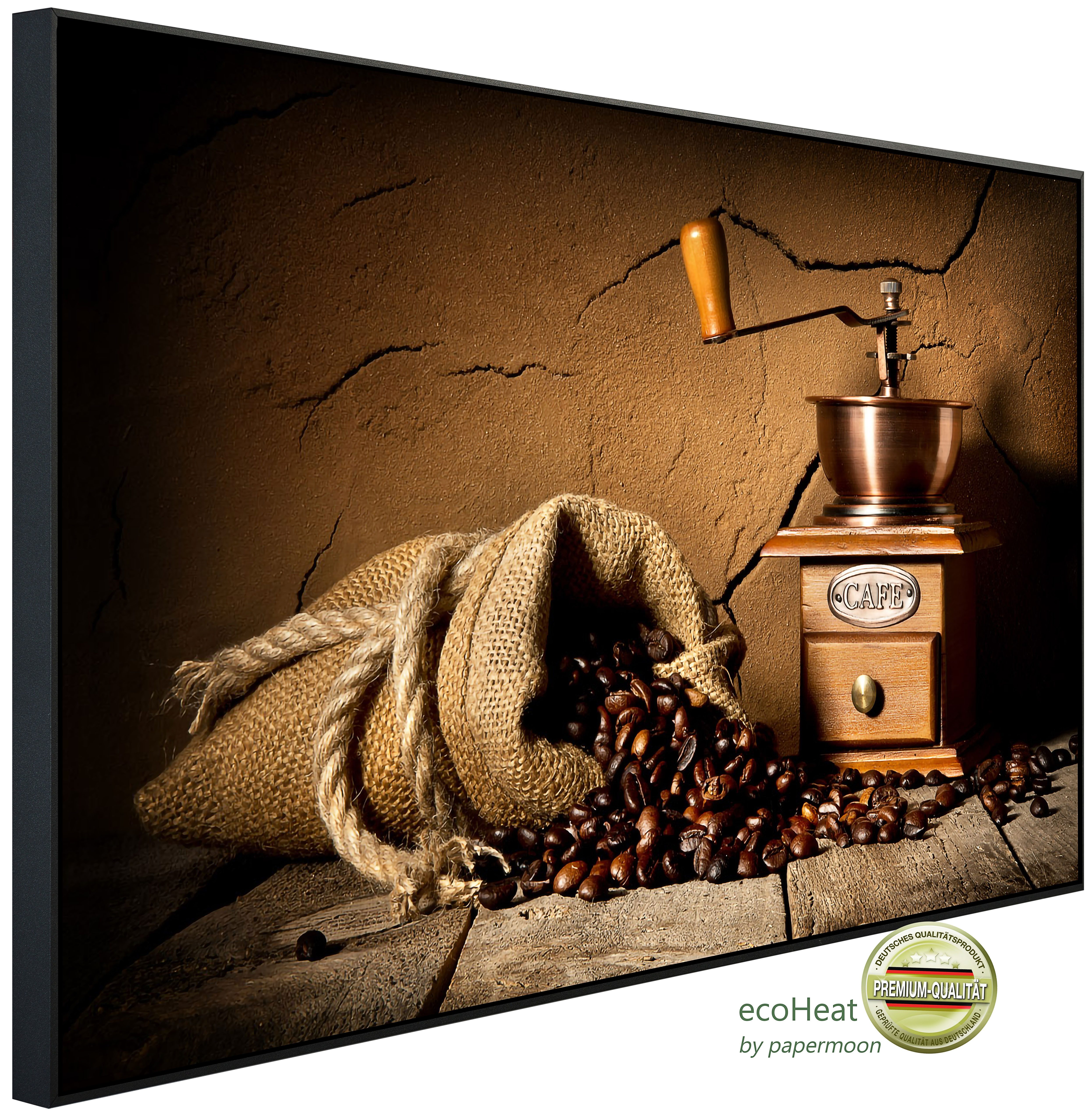 Papermoon Infrarotheizung INFRAROT-BILD-HEIZUNG, Kaffee, TÜV-Rheinland/GS zertifiziert, angenehme Strahlungswärme
