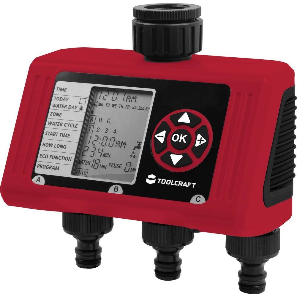 TOOLCRAFT Bewässerungscomputer Bewässerungscomputer (3 x Schlauchanschluss 2302366
